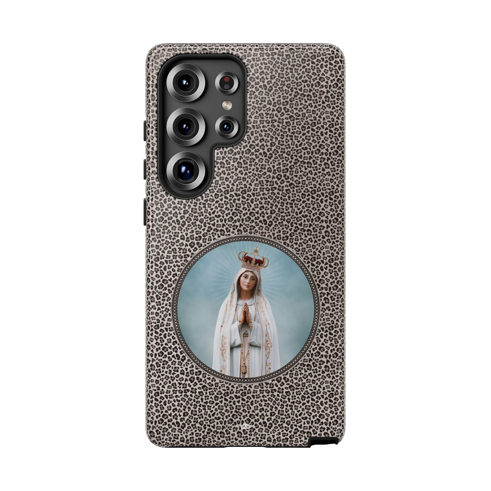 Our Lady of Fatima Hard Phone Case (Leopard) - VENXARA®