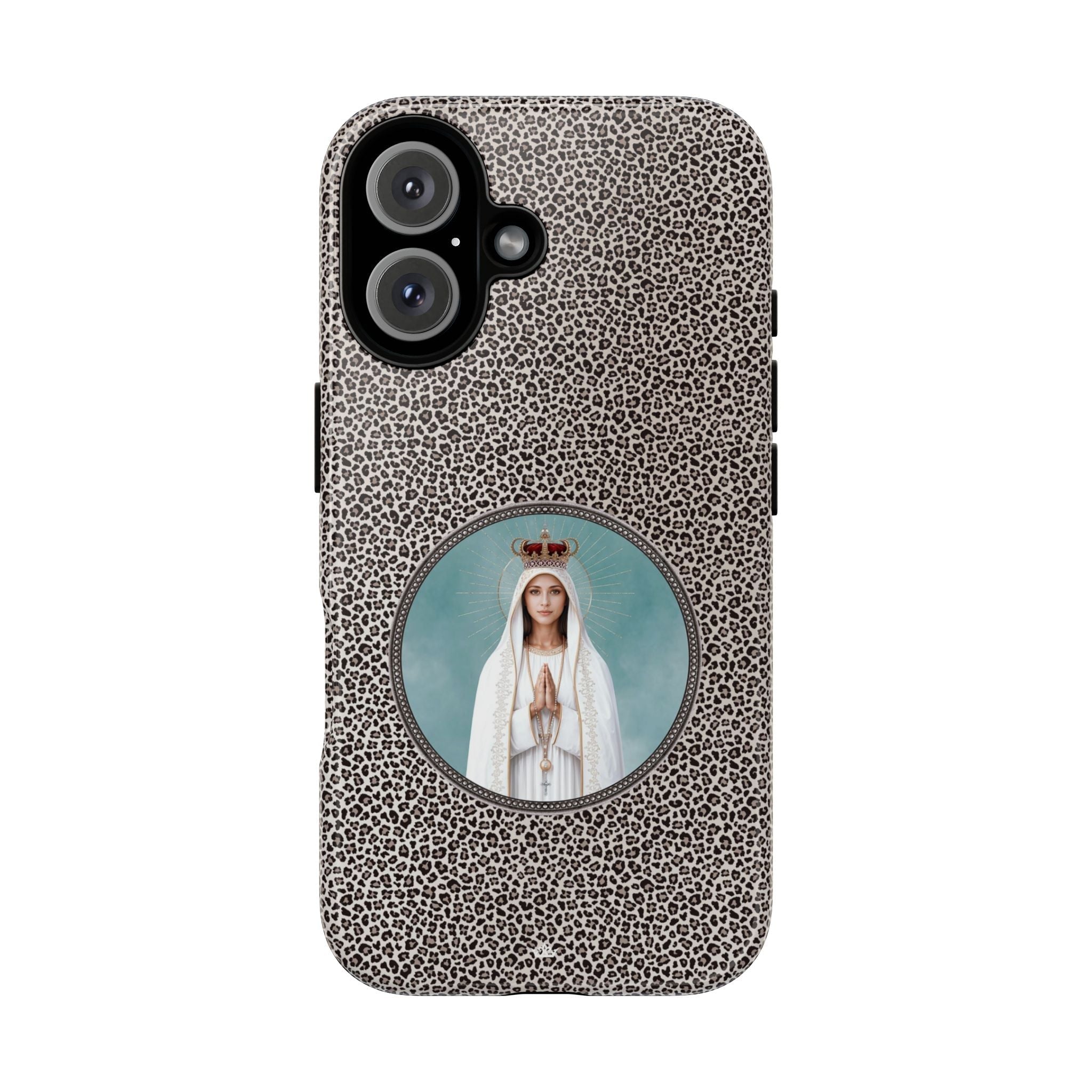 Our Lady of Fatima Hard Phone Case (Leopard) - Venxara