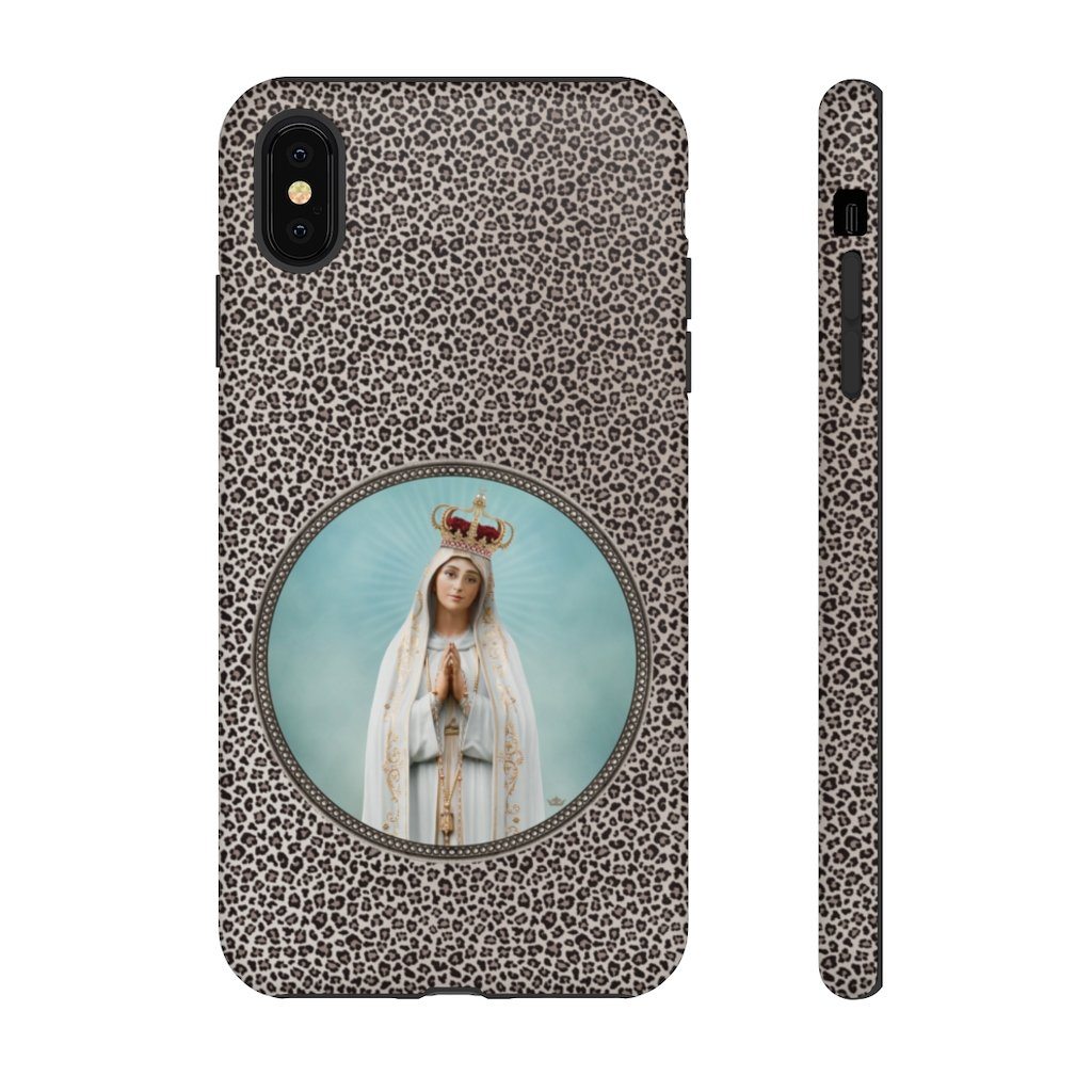 Our Lady of Fatima Hard Phone Case (Leopard) - VENXARA®
