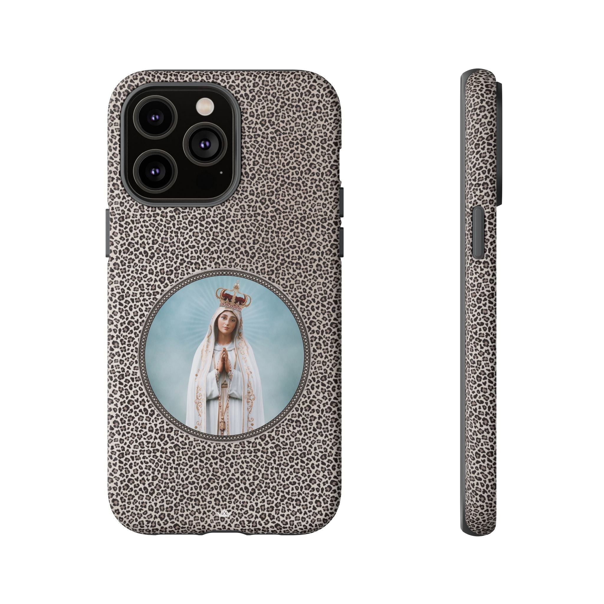 Our Lady of Fatima Hard Phone Case (Leopard) - VENXARA®