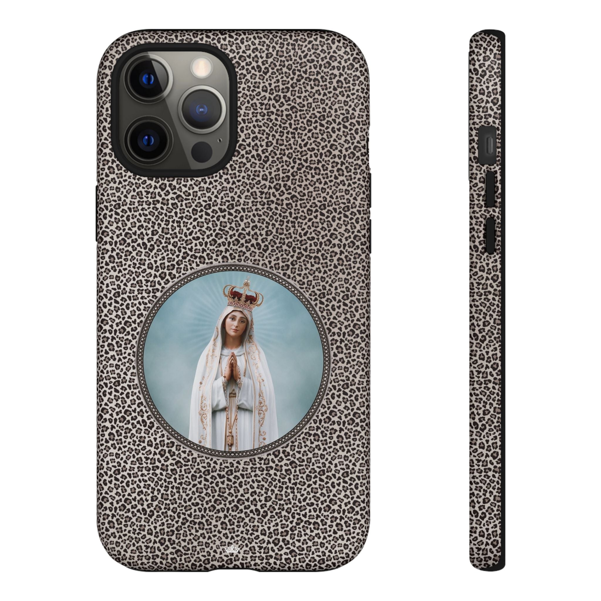 Our Lady of Fatima Hard Phone Case (Leopard) - VENXARA®