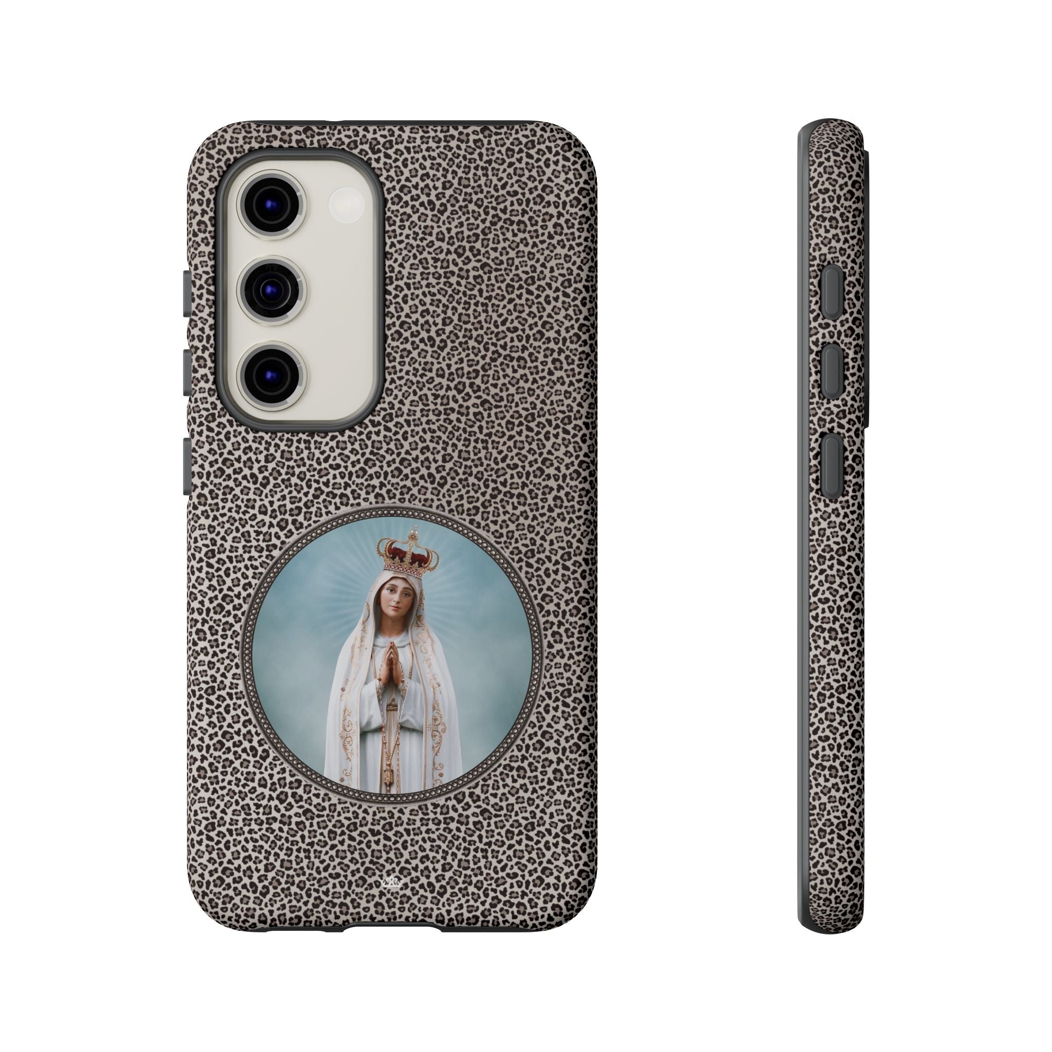 Our Lady of Fatima Hard Phone Case (Leopard) - VENXARA®