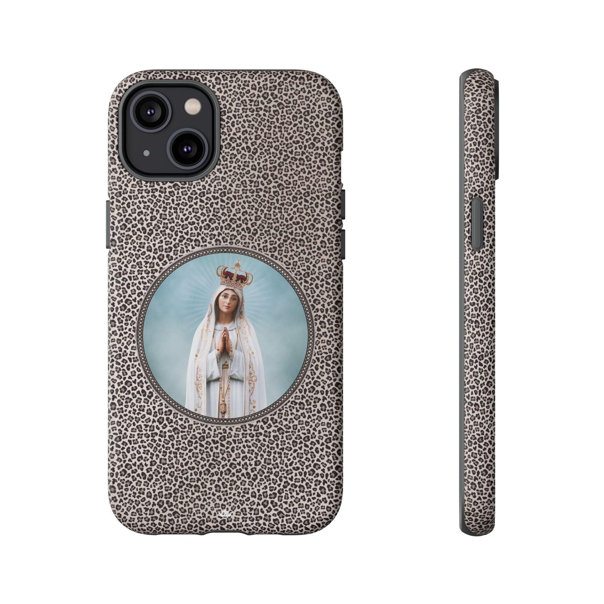 Our Lady of Fatima Hard Phone Case (Leopard) - VENXARA®