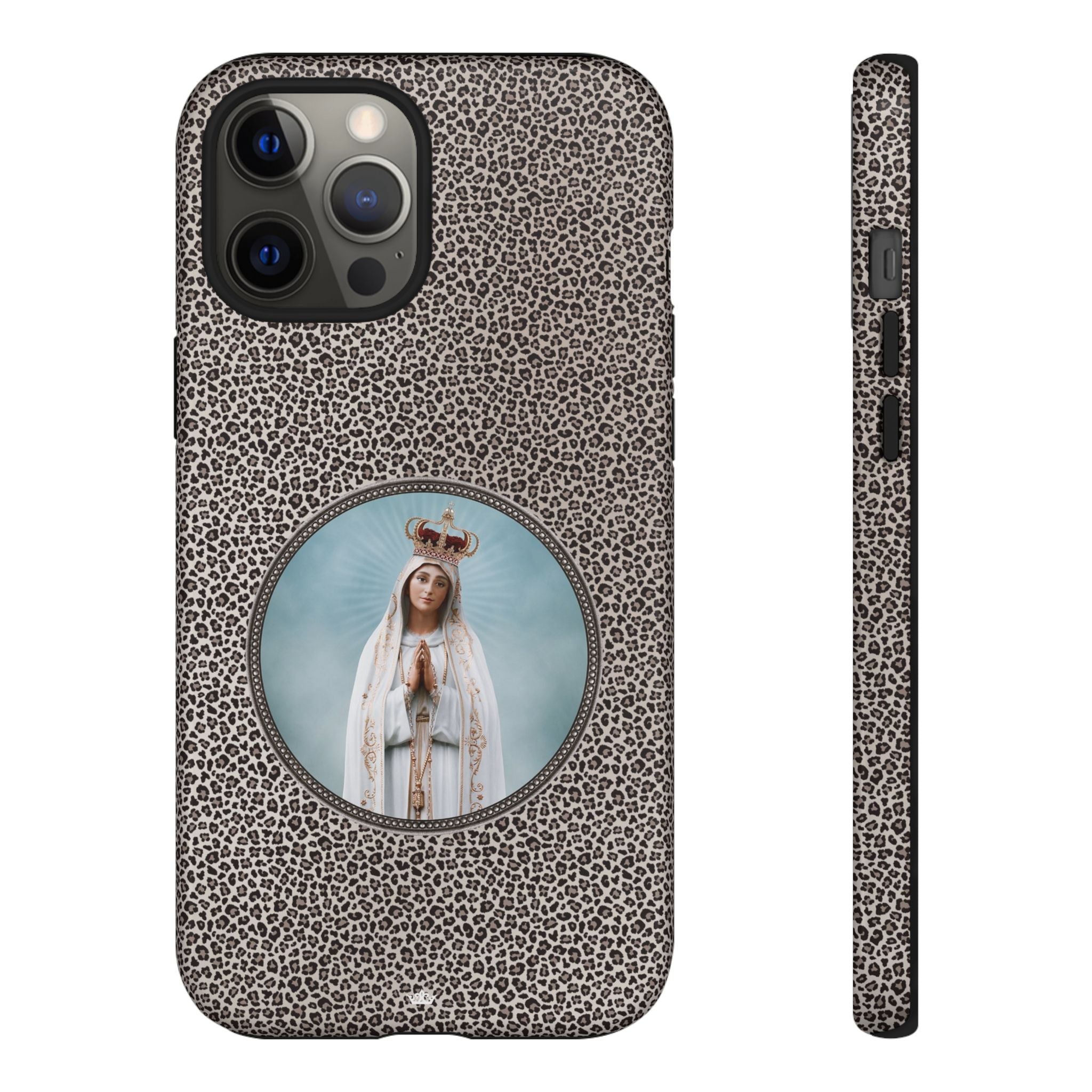 Our Lady of Fatima Hard Phone Case (Leopard) - VENXARA®