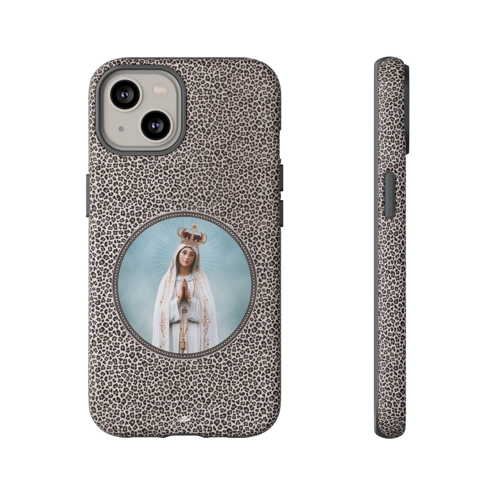 Our Lady of Fatima Hard Phone Case (Leopard) - VENXARA®