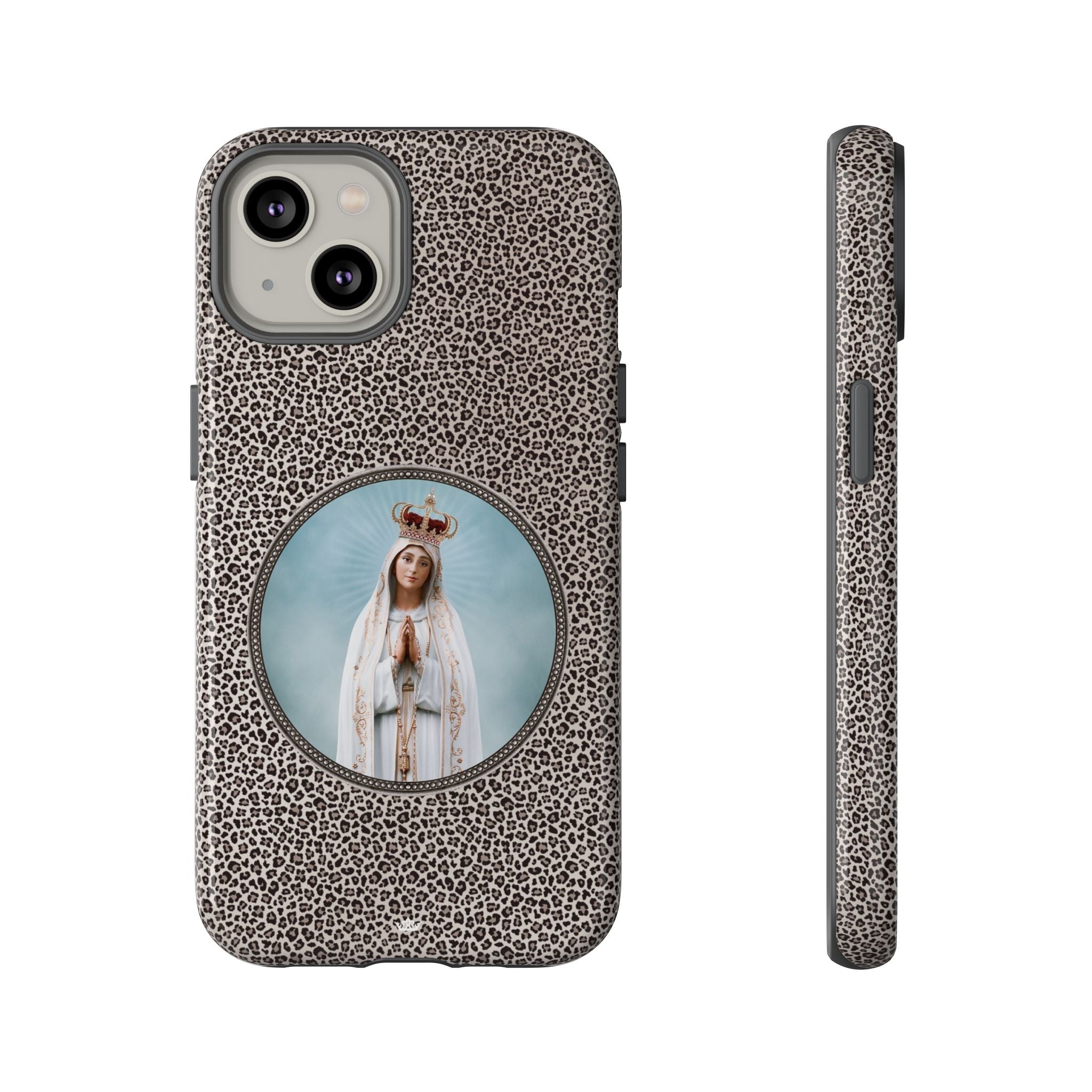 Our Lady of Fatima Hard Phone Case (Leopard) - VENXARA®