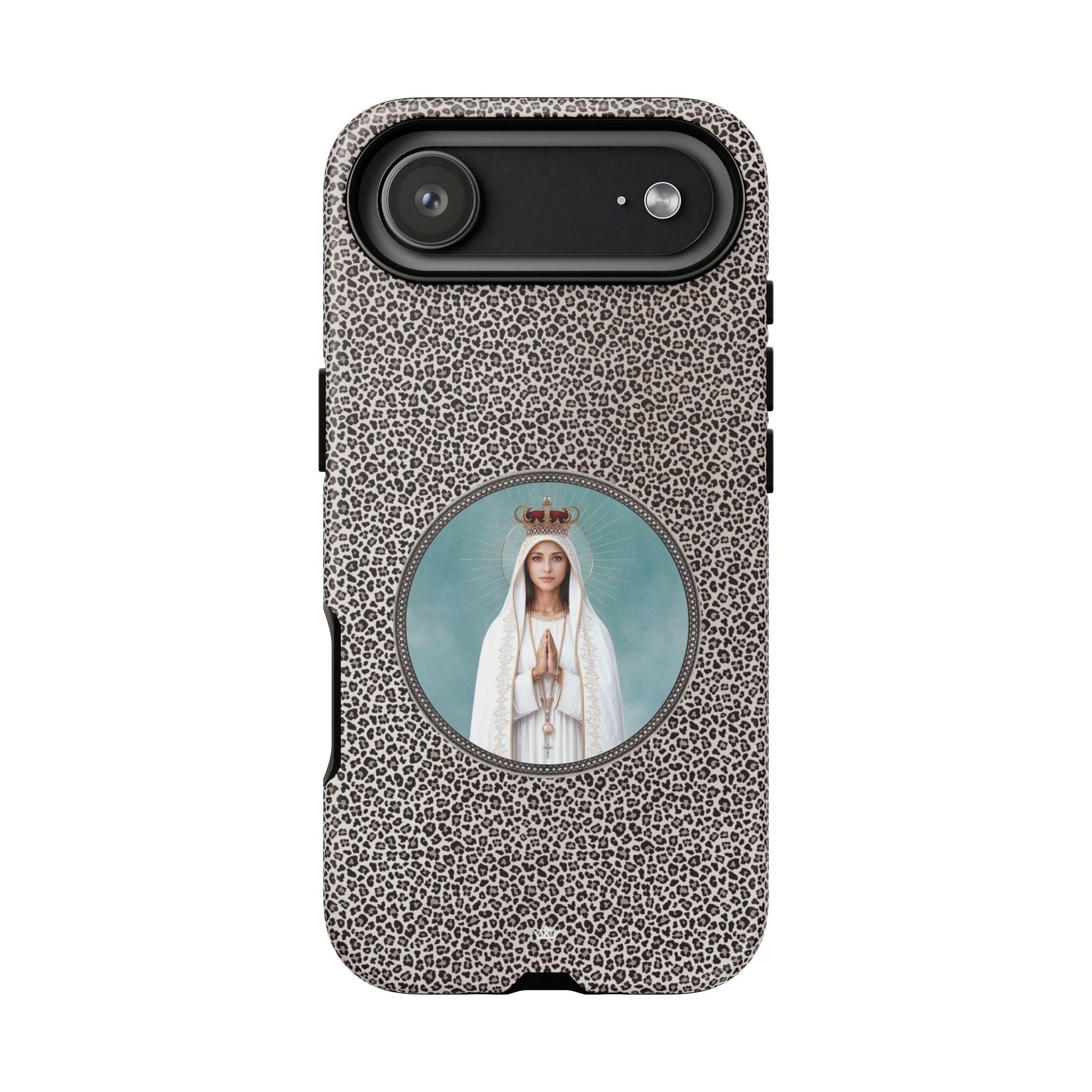 Our Lady of Fatima Hard Phone Case (Leopard) - Venxara