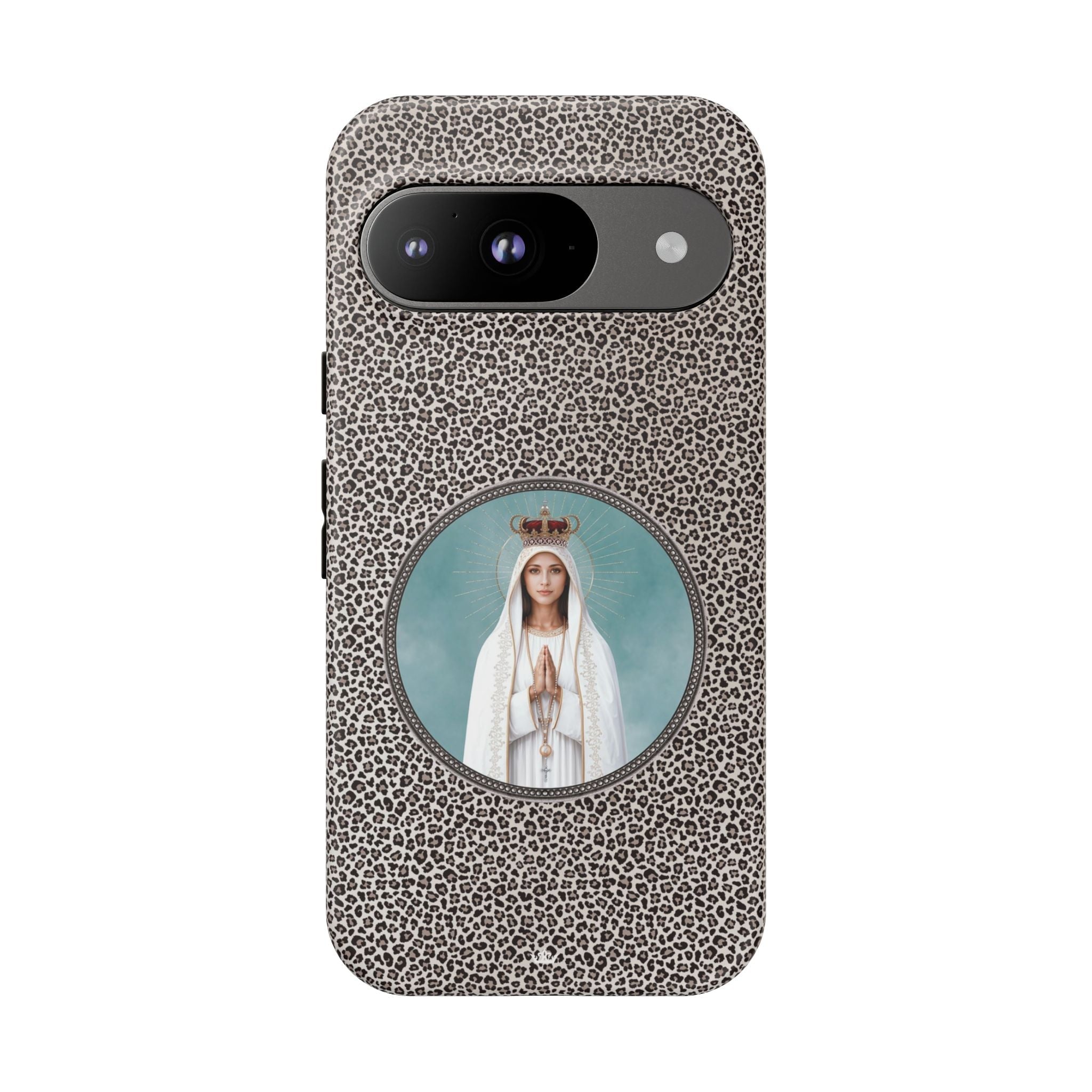 Our Lady of Fatima Hard Phone Case (Leopard) - Venxara