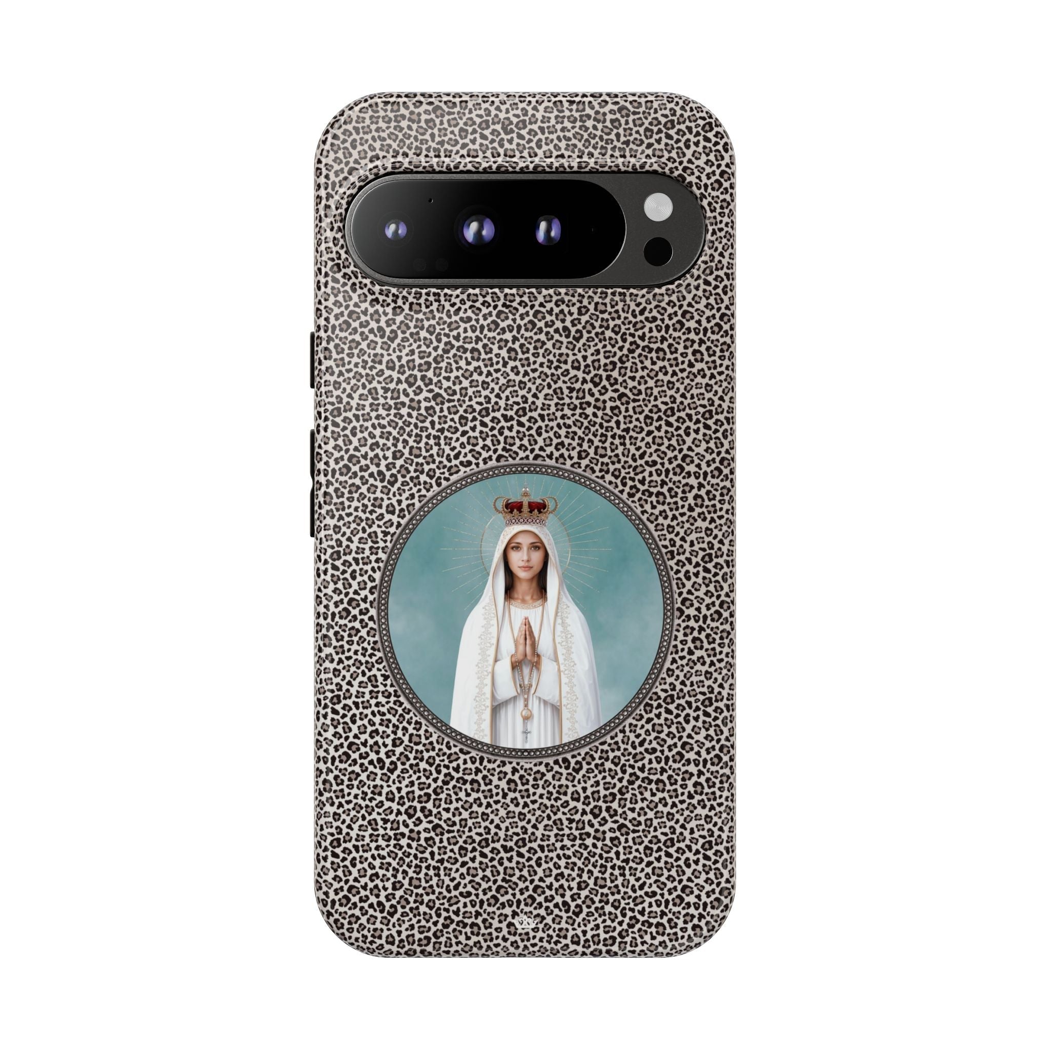 Our Lady of Fatima Hard Phone Case (Leopard) - Venxara