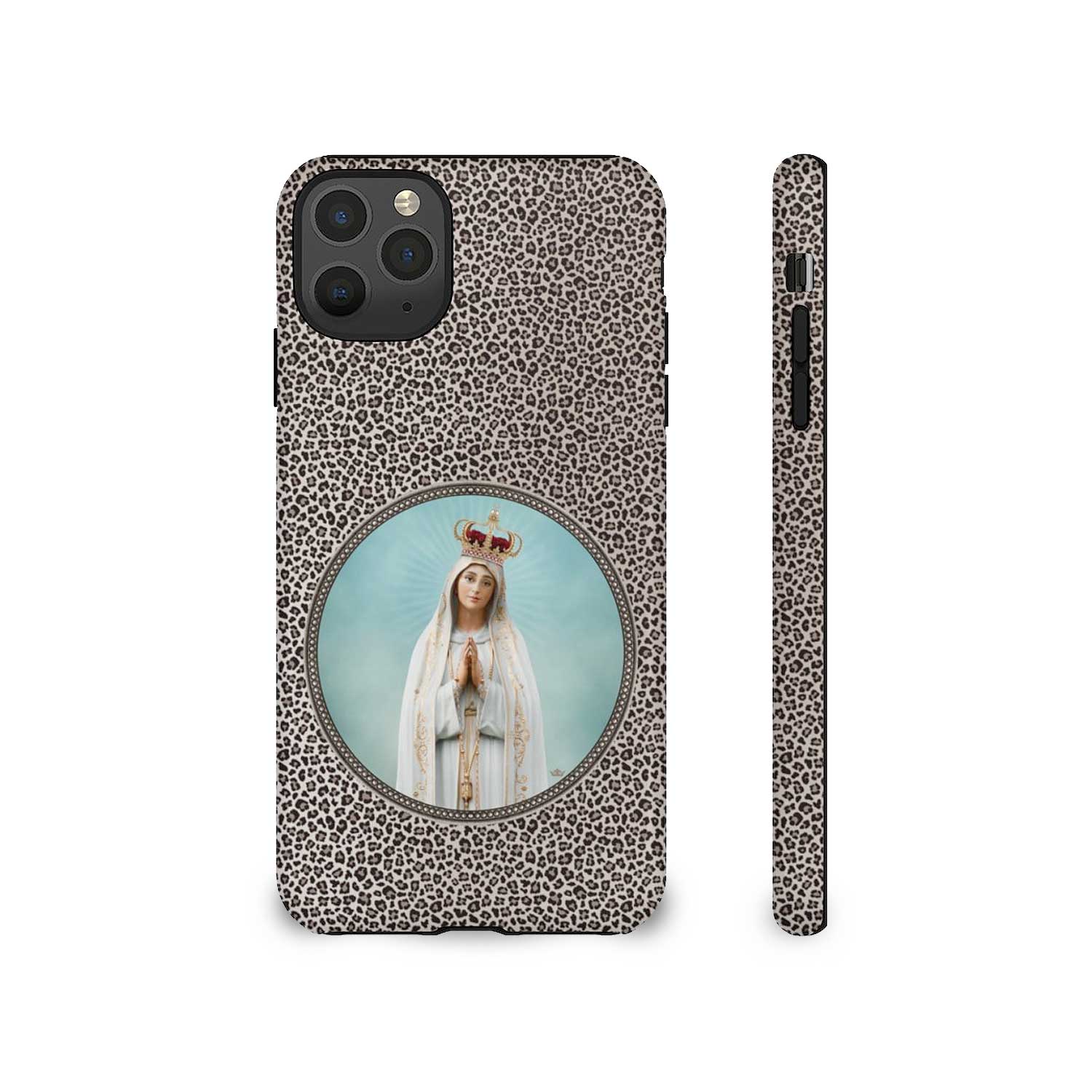 Our Lady of Fatima Hard Phone Case (Leopard) - VENXARA®