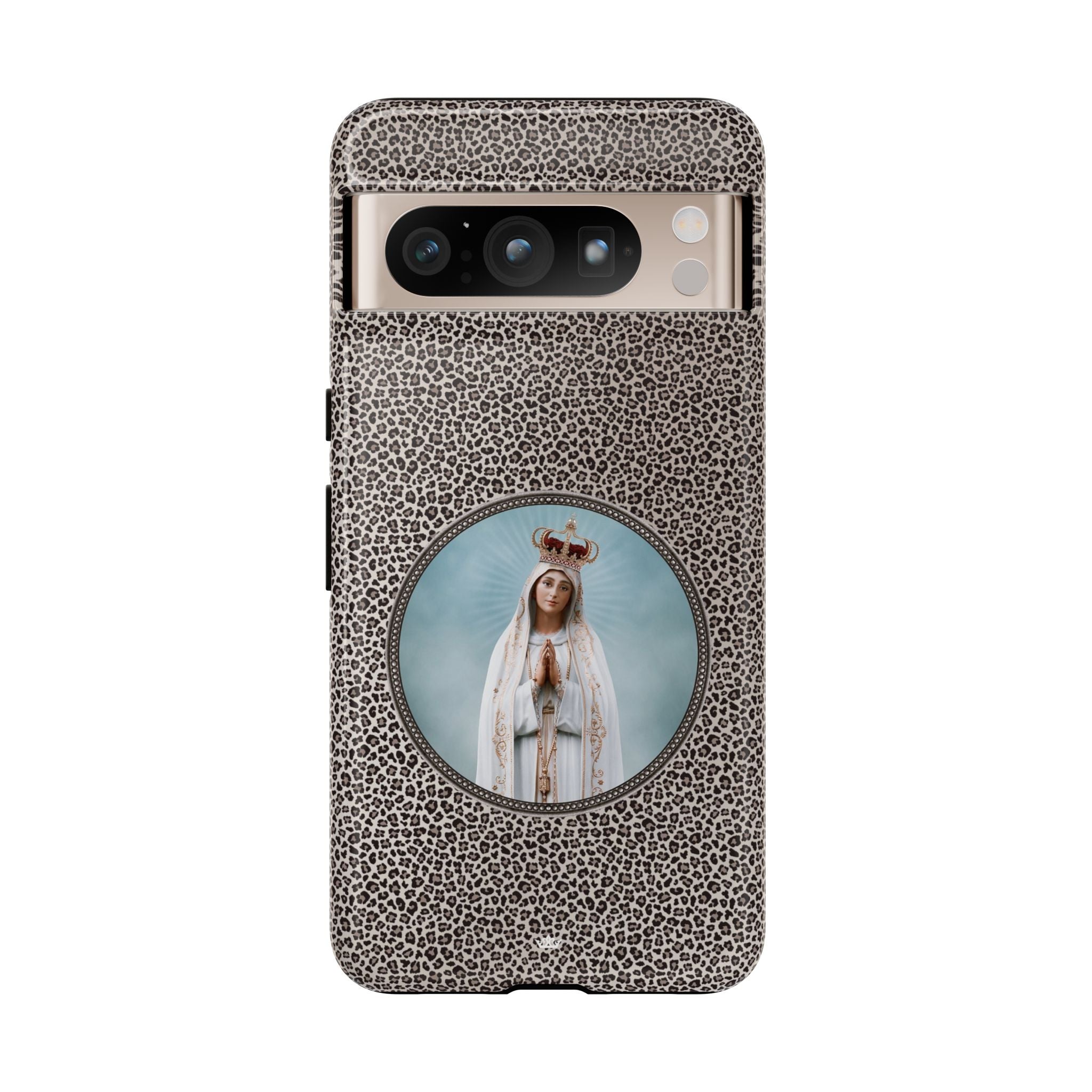 Our Lady of Fatima Hard Phone Case (Leopard) - VENXARA®