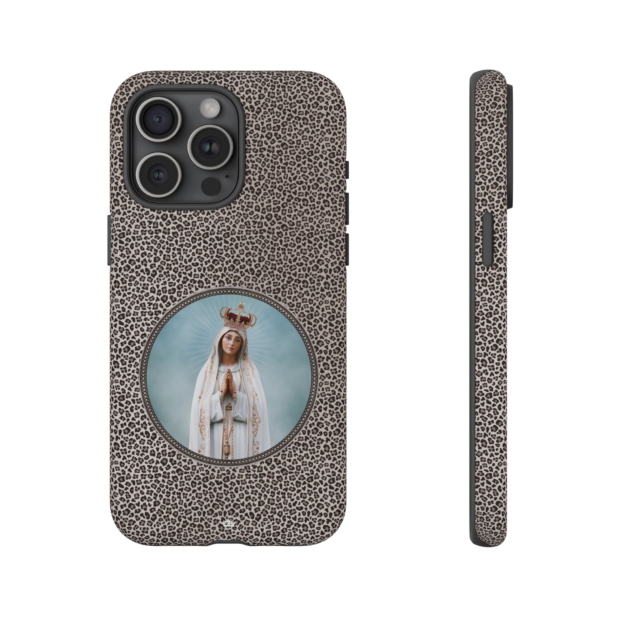 Our Lady of Fatima Hard Phone Case (Leopard) - VENXARA®