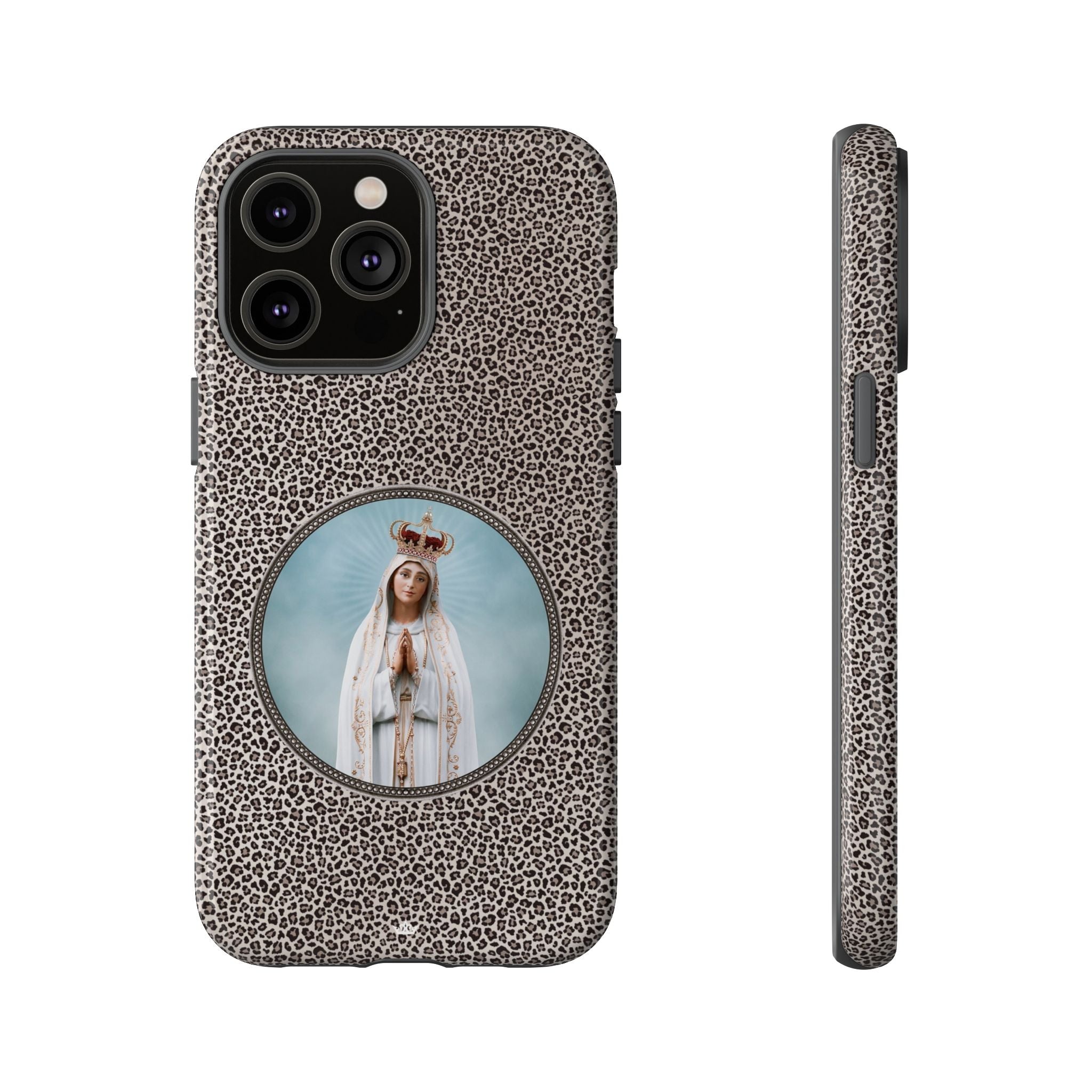 Our Lady of Fatima Hard Phone Case (Leopard) - VENXARA®