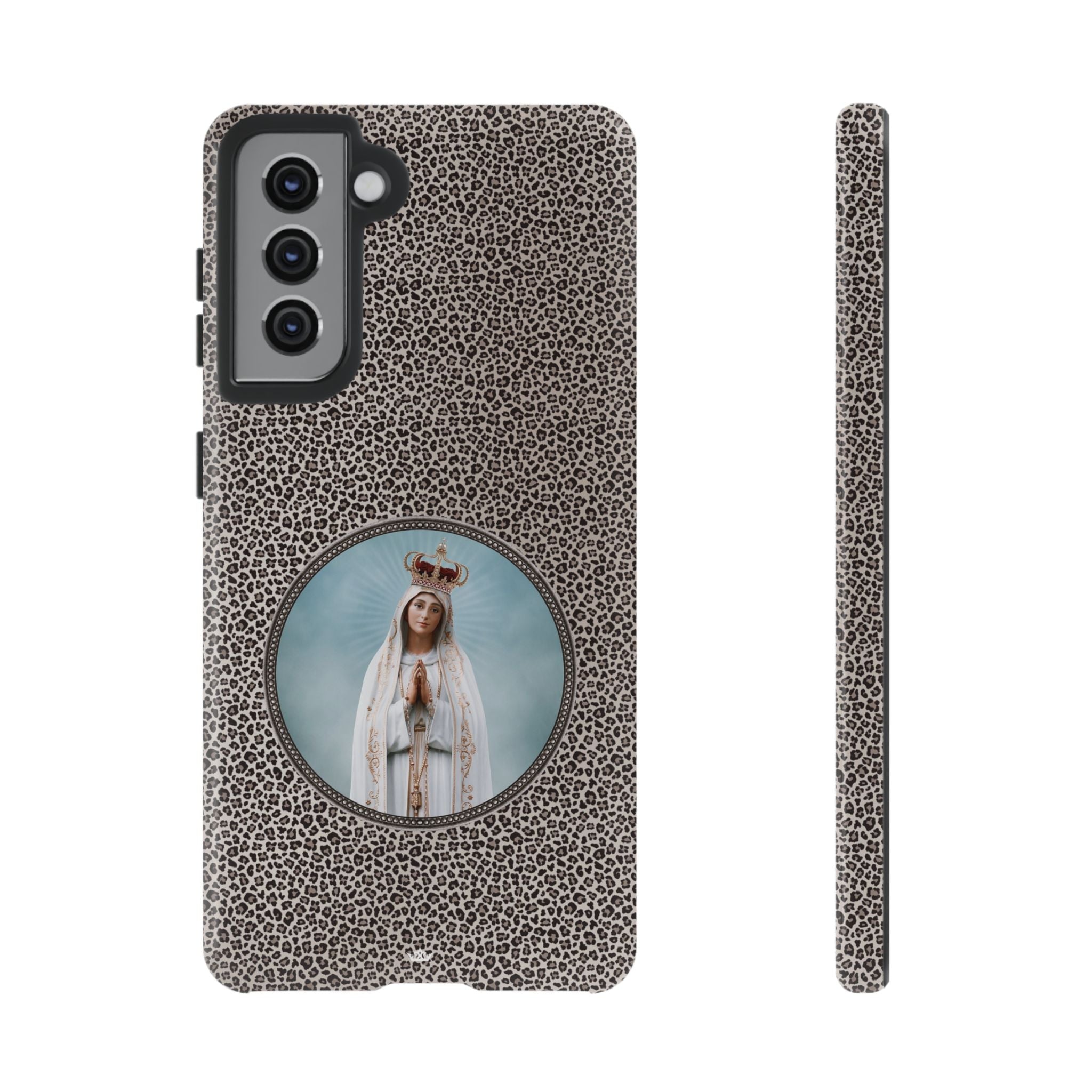Our Lady of Fatima Hard Phone Case (Leopard) - VENXARA®