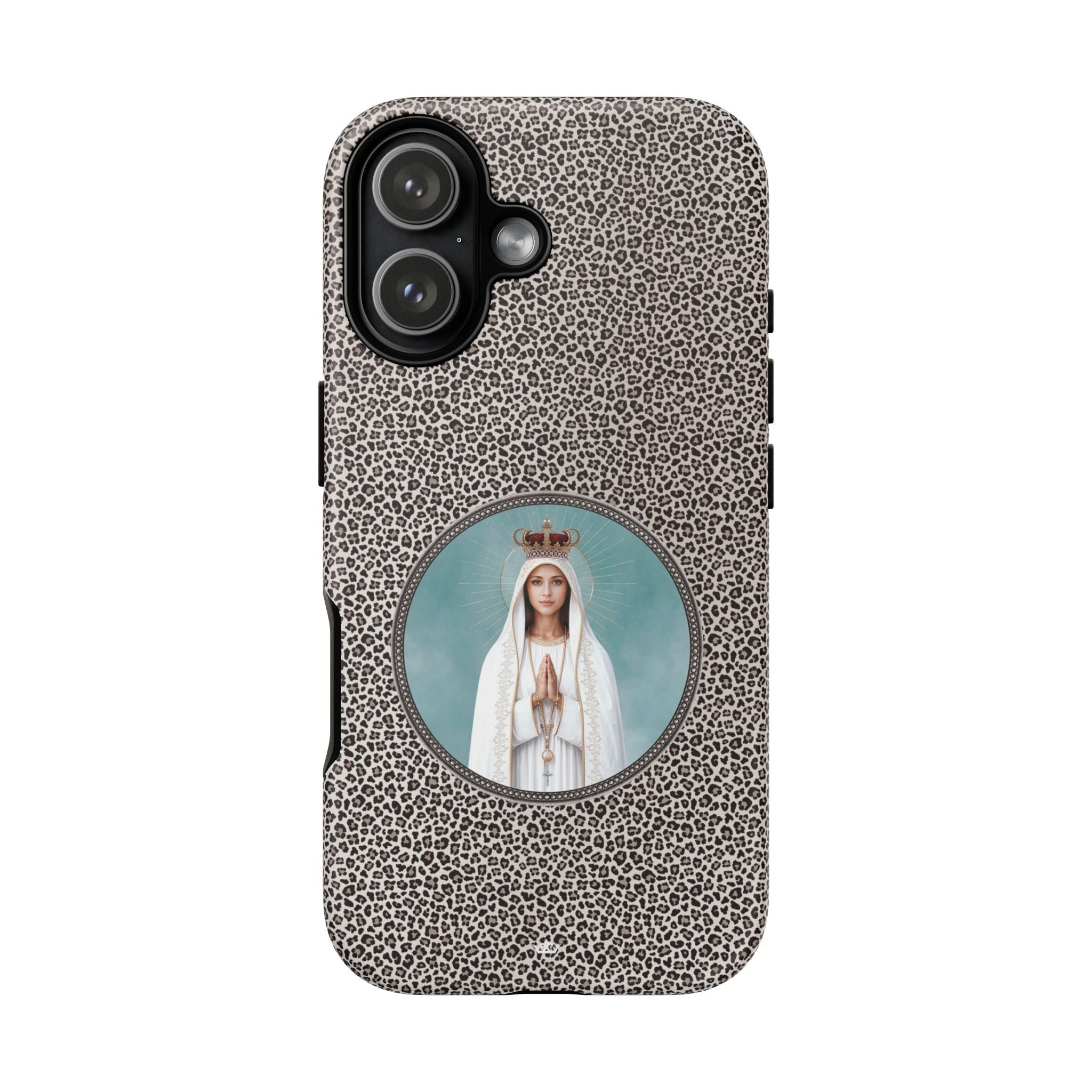 Our Lady of Fatima Hard Phone Case (Leopard) - Venxara