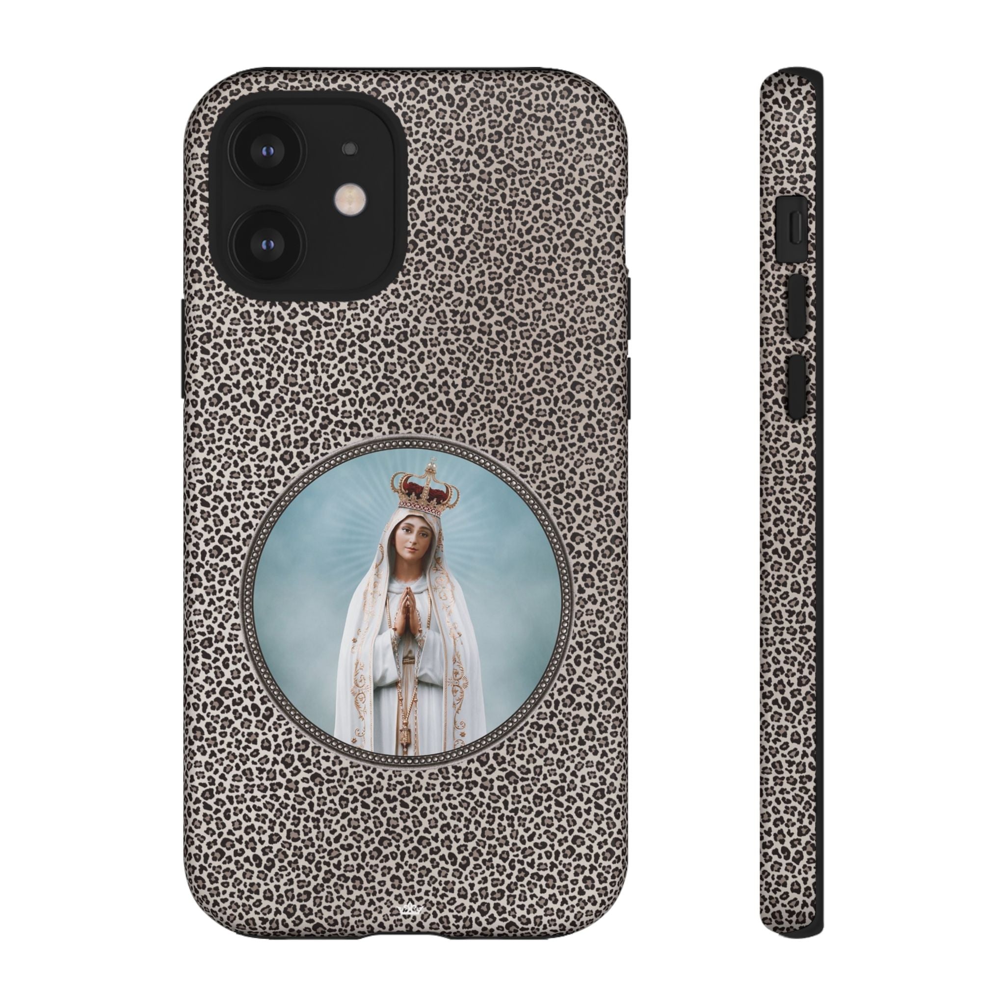 Our Lady of Fatima Hard Phone Case (Leopard) - VENXARA®