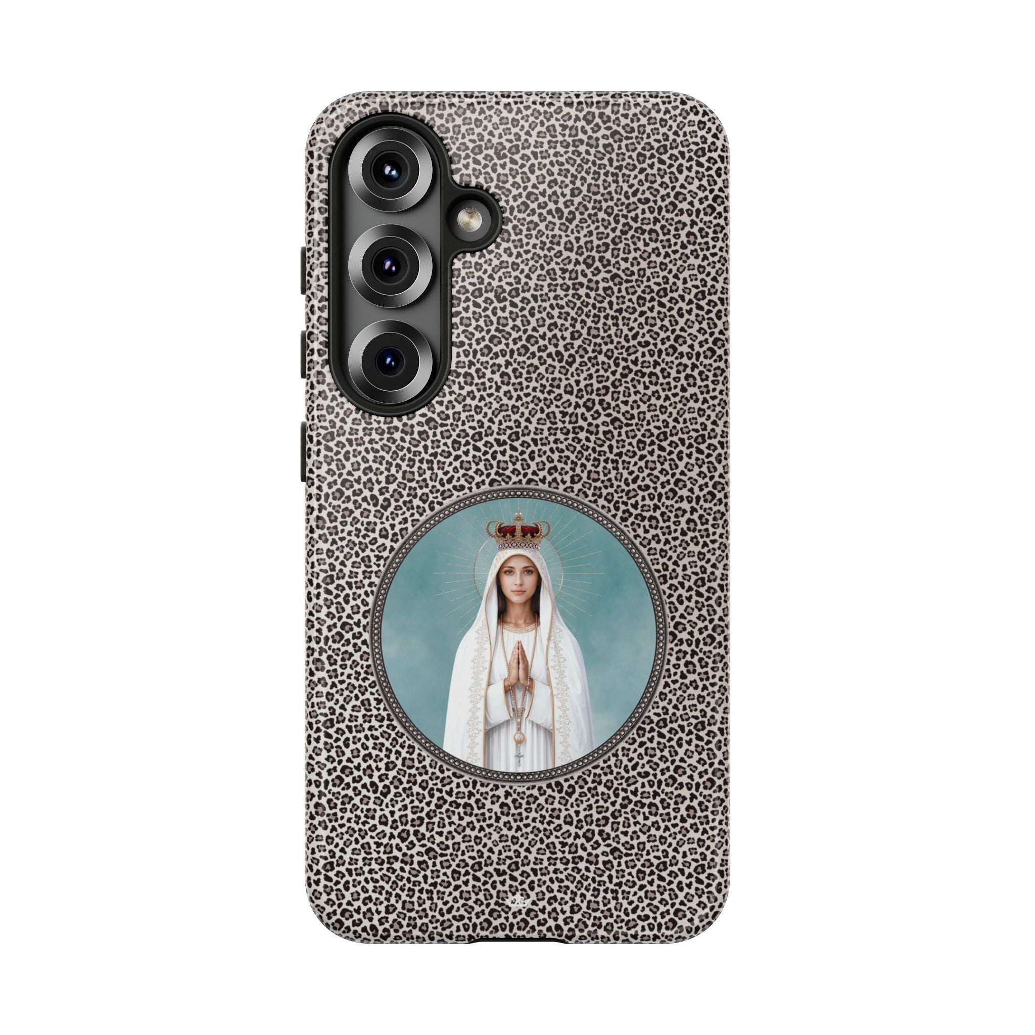 Our Lady of Fatima Hard Phone Case (Leopard) - Venxara
