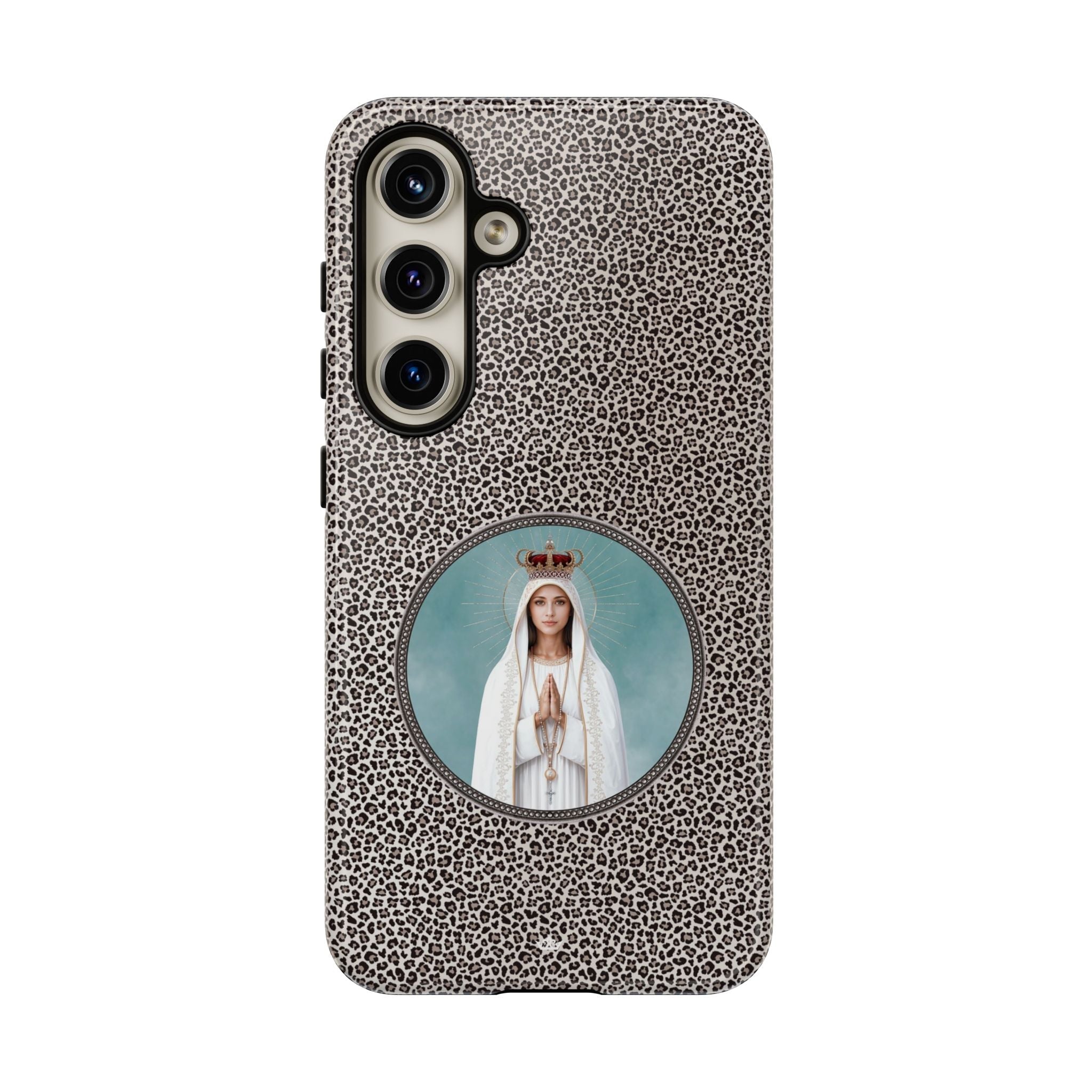 Our Lady of Fatima Hard Phone Case (Leopard) - Venxara