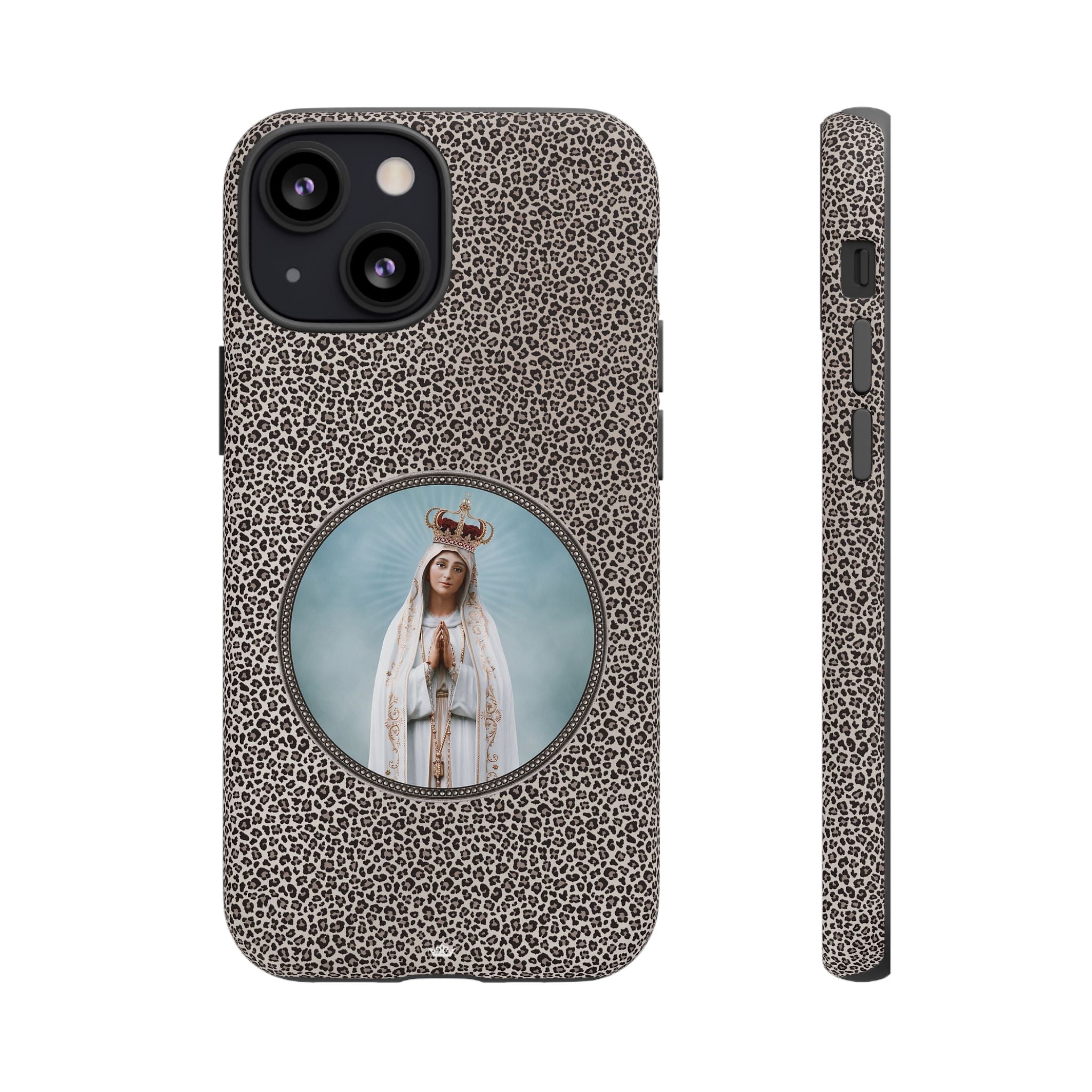Our Lady of Fatima Hard Phone Case (Leopard) - VENXARA®