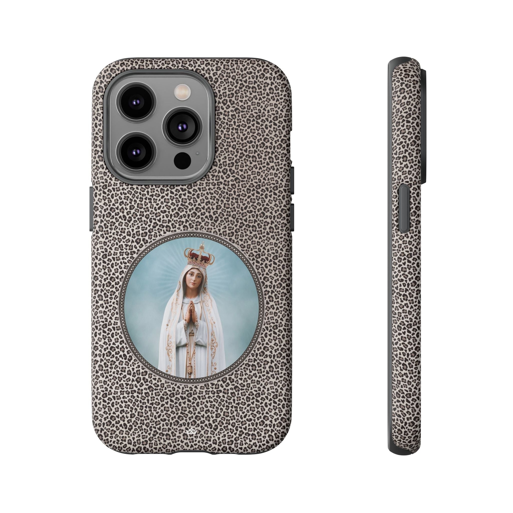 Our Lady of Fatima Hard Phone Case (Leopard) - VENXARA®