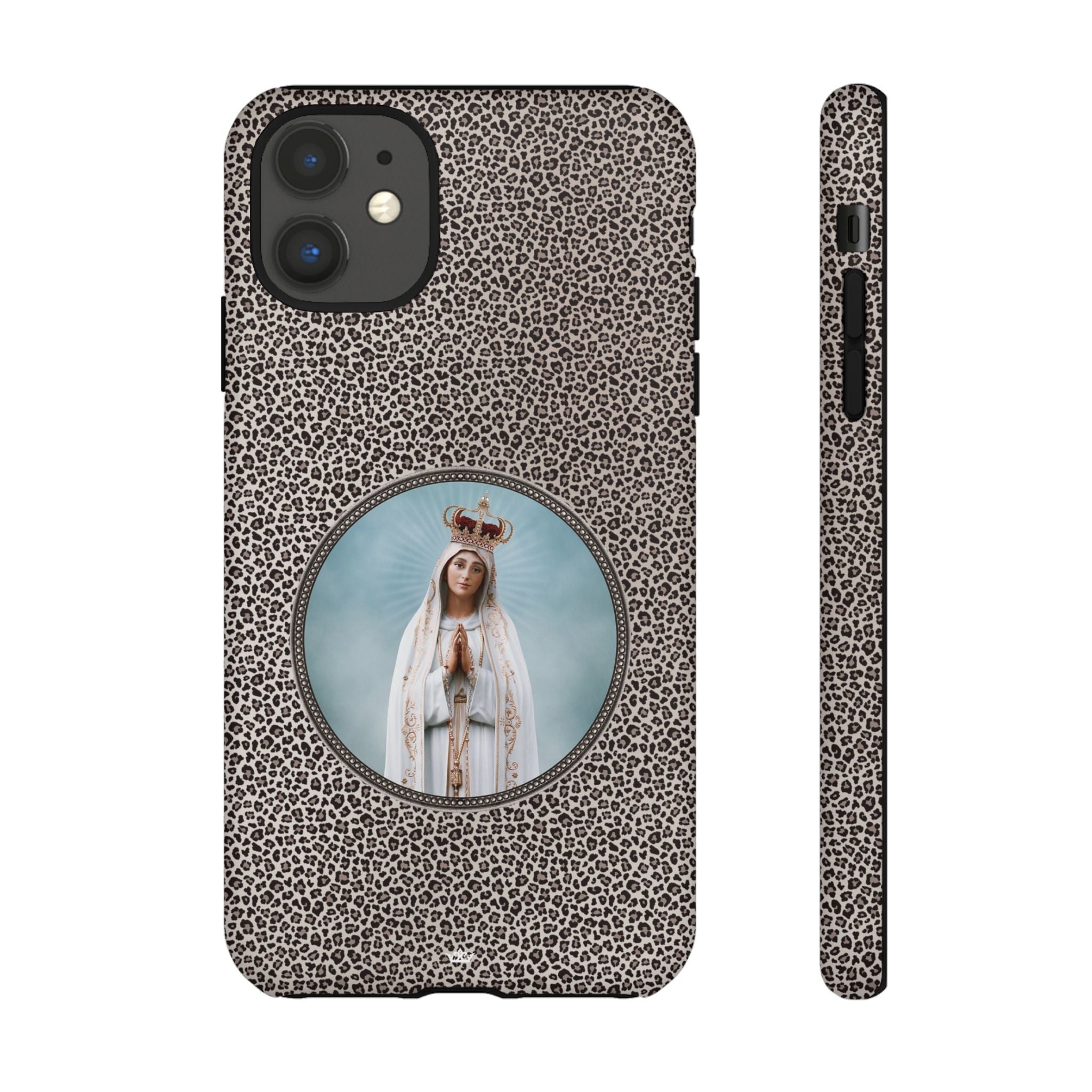 Our Lady of Fatima Hard Phone Case (Leopard) - VENXARA®