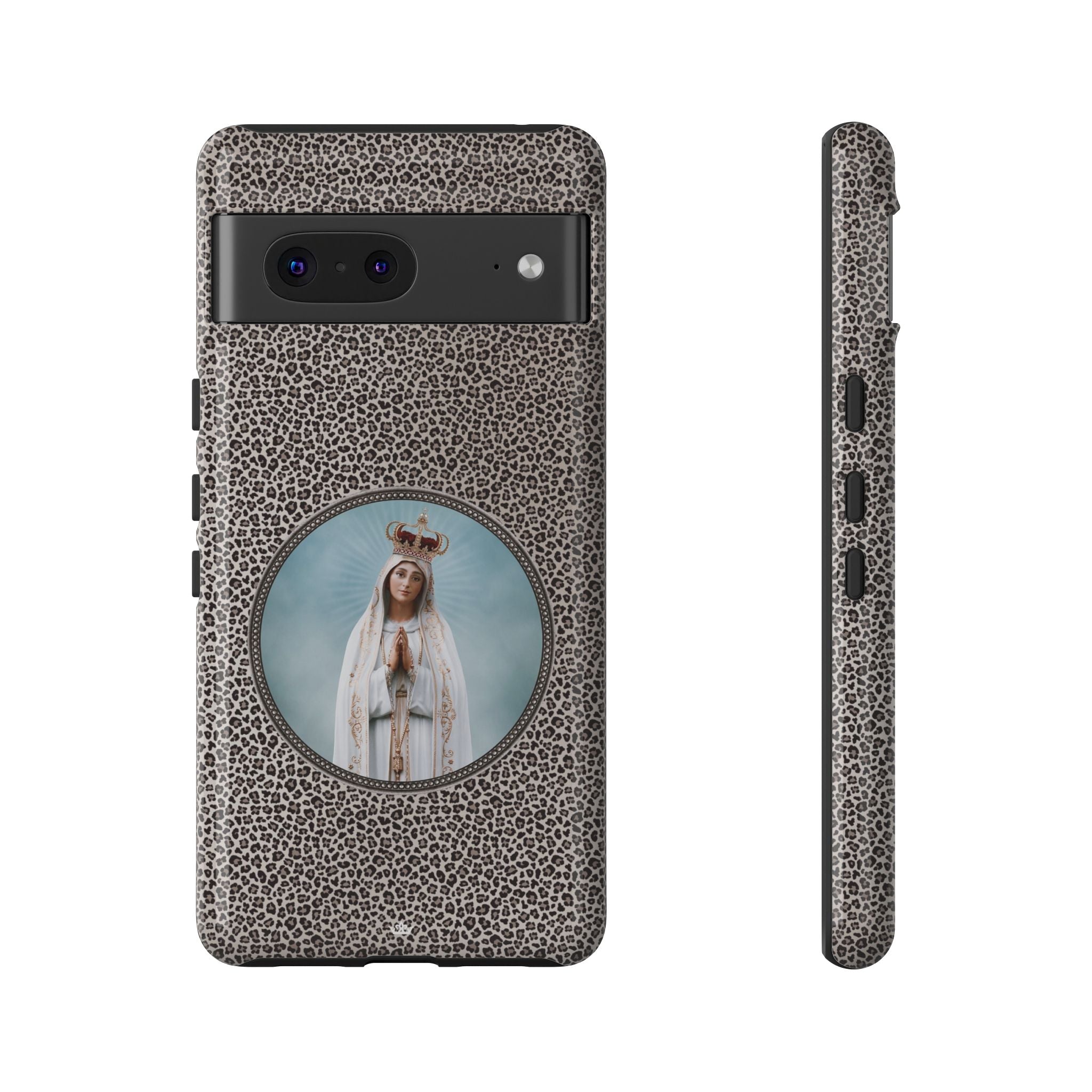 Our Lady of Fatima Hard Phone Case (Leopard) - VENXARA®