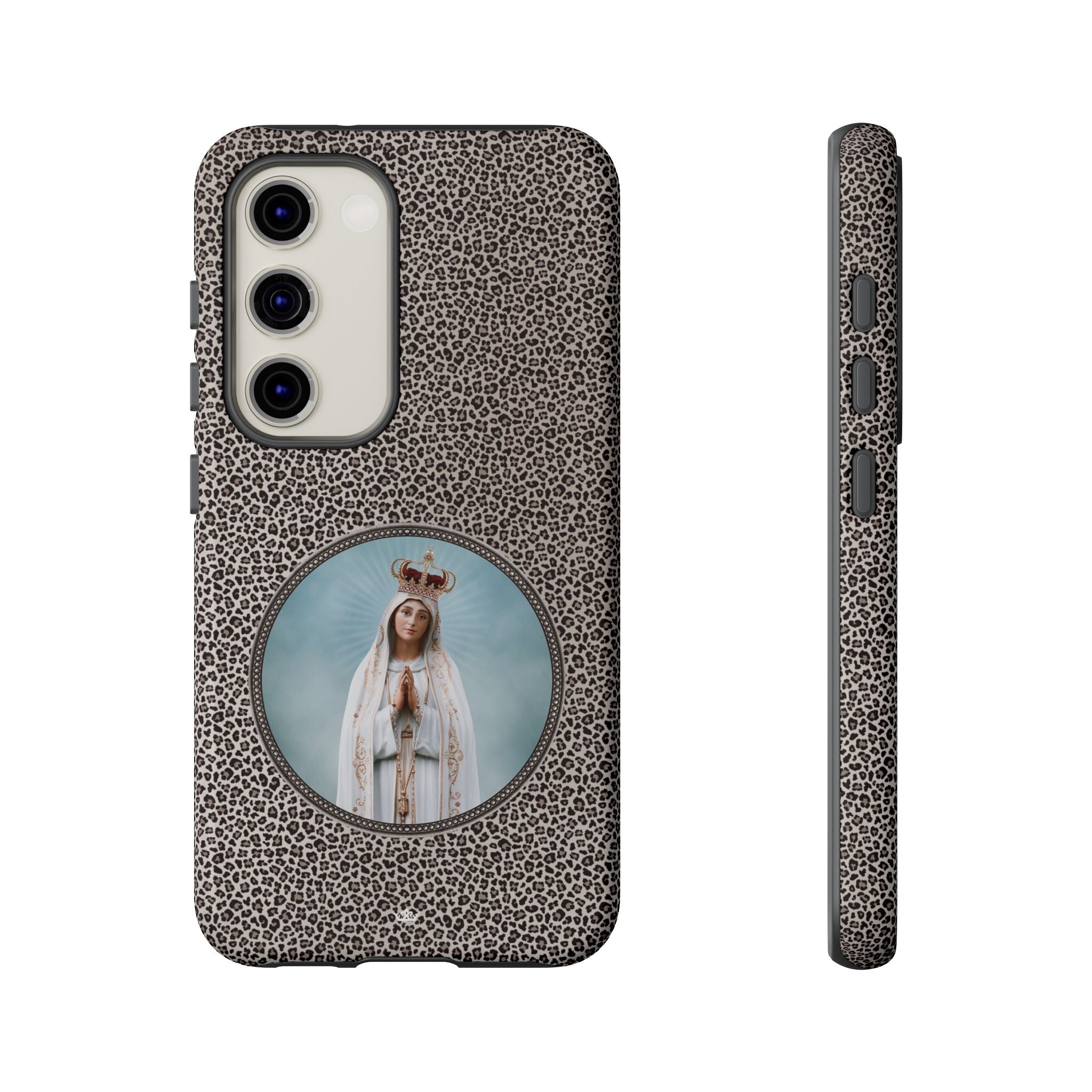 Our Lady of Fatima Hard Phone Case (Leopard) - VENXARA®