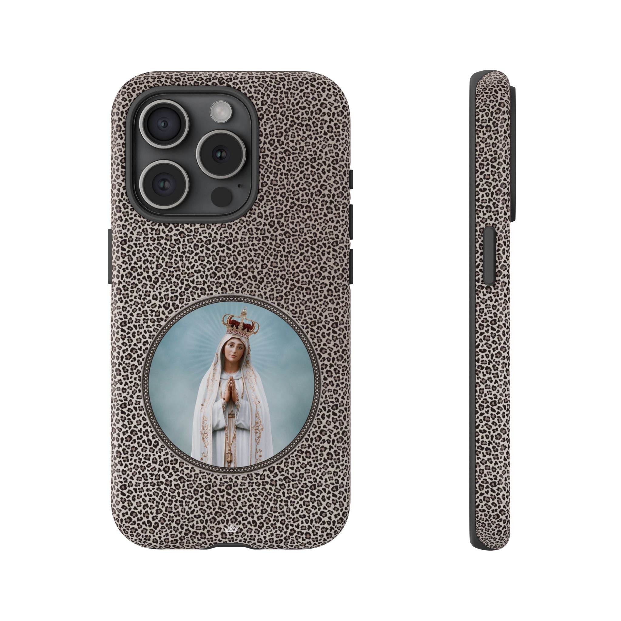Our Lady of Fatima Hard Phone Case (Leopard) - VENXARA®