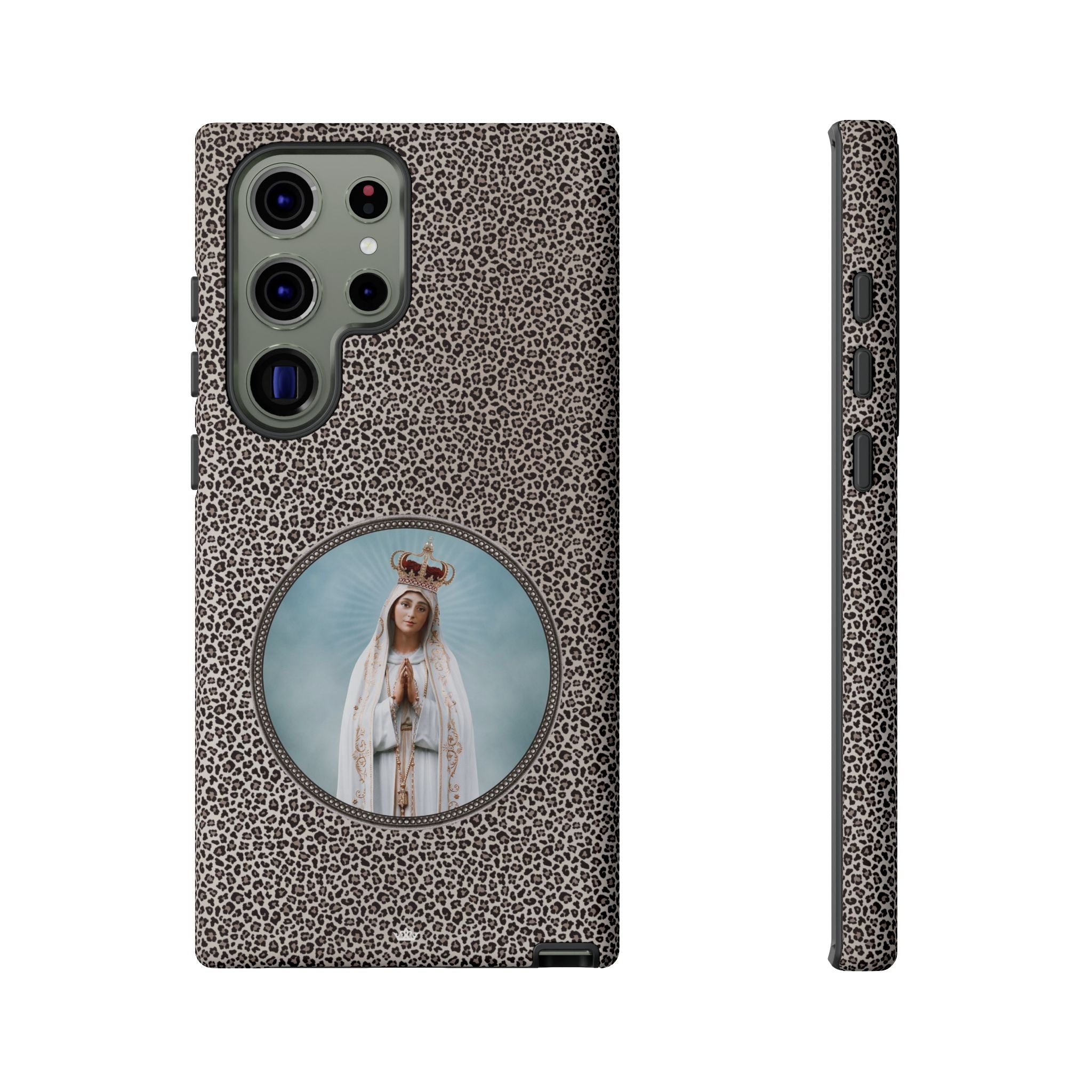 Our Lady of Fatima Hard Phone Case (Leopard) - VENXARA®