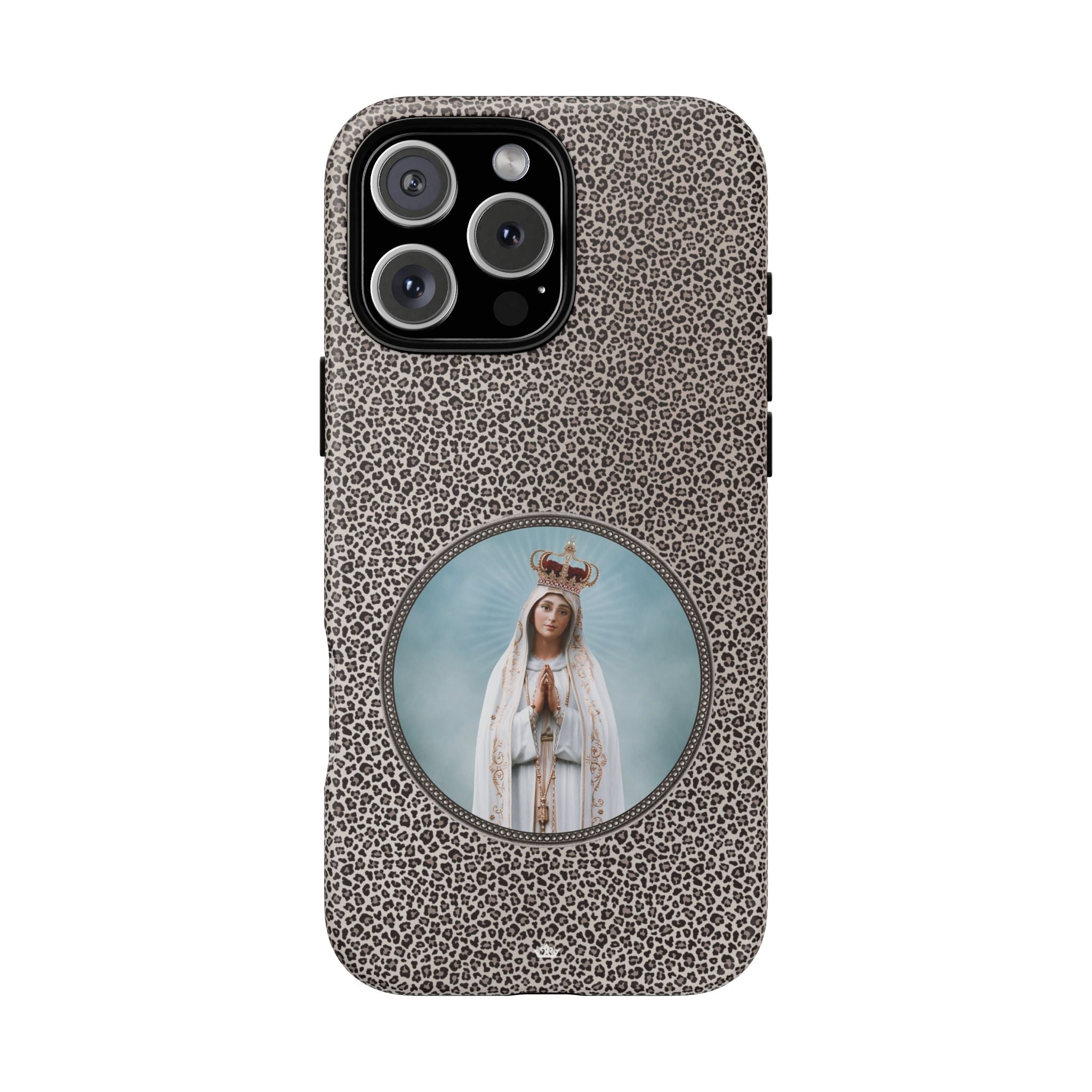 Our Lady of Fatima Hard Phone Case (Leopard) - VENXARA®