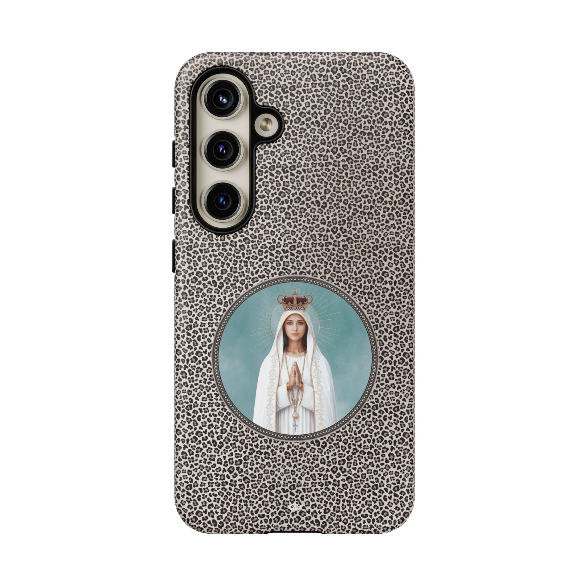 Our Lady of Fatima Hard Phone Case (Leopard) - Venxara