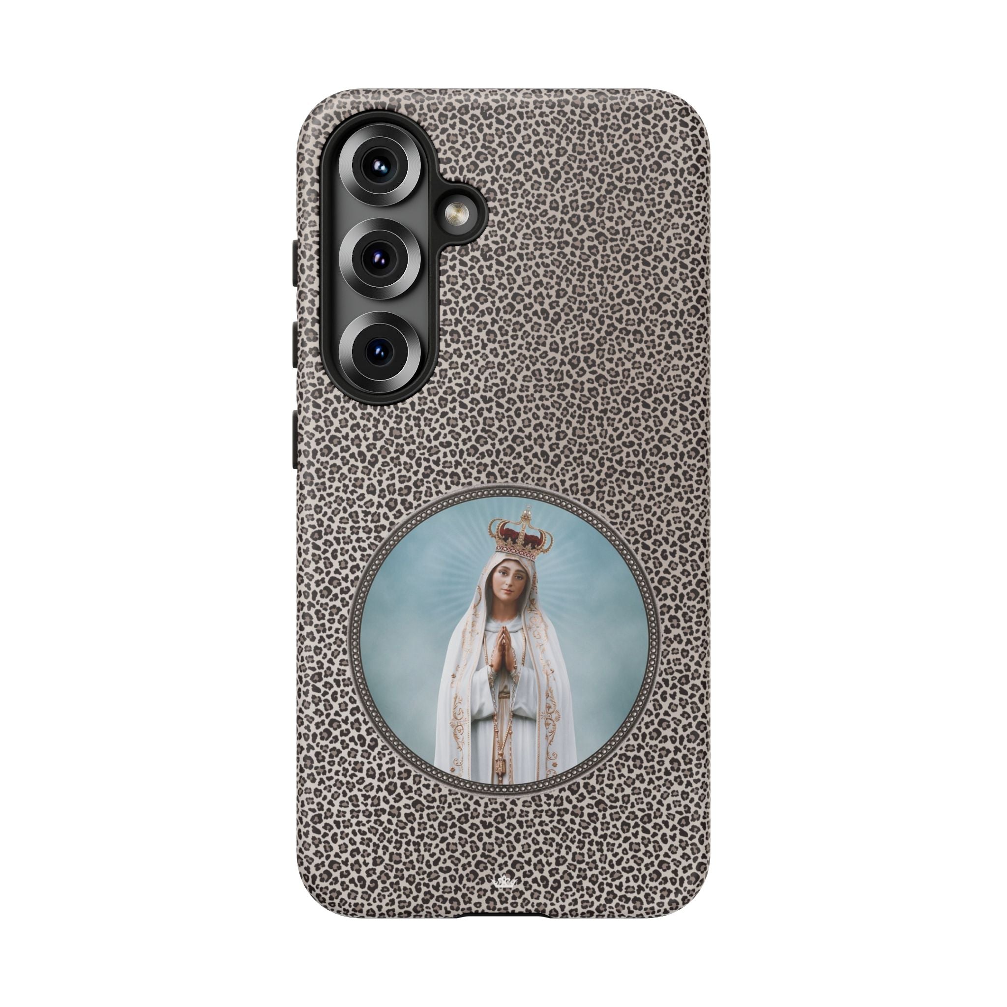 Our Lady of Fatima Hard Phone Case (Leopard) - VENXARA®