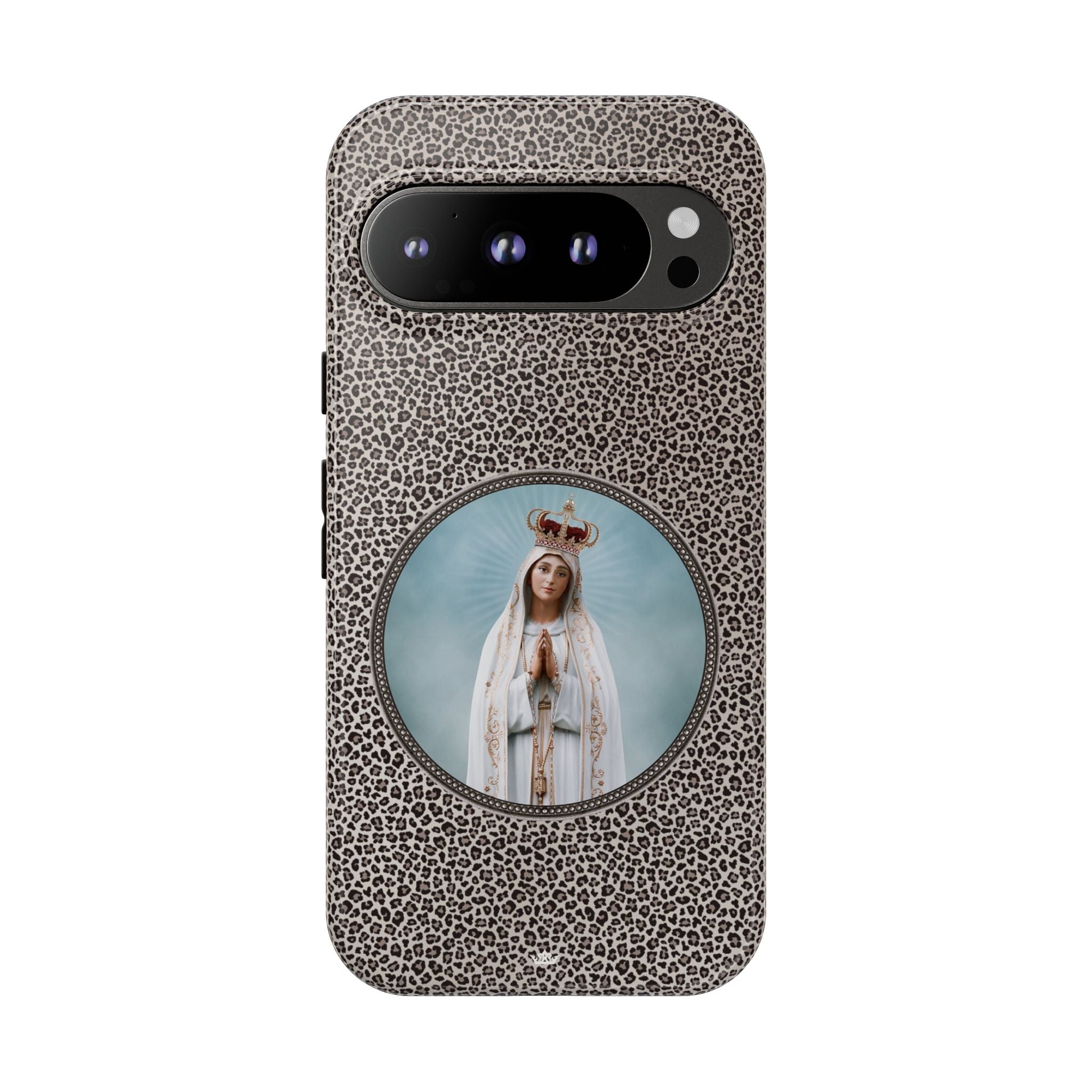 Our Lady of Fatima Hard Phone Case (Leopard) - VENXARA®