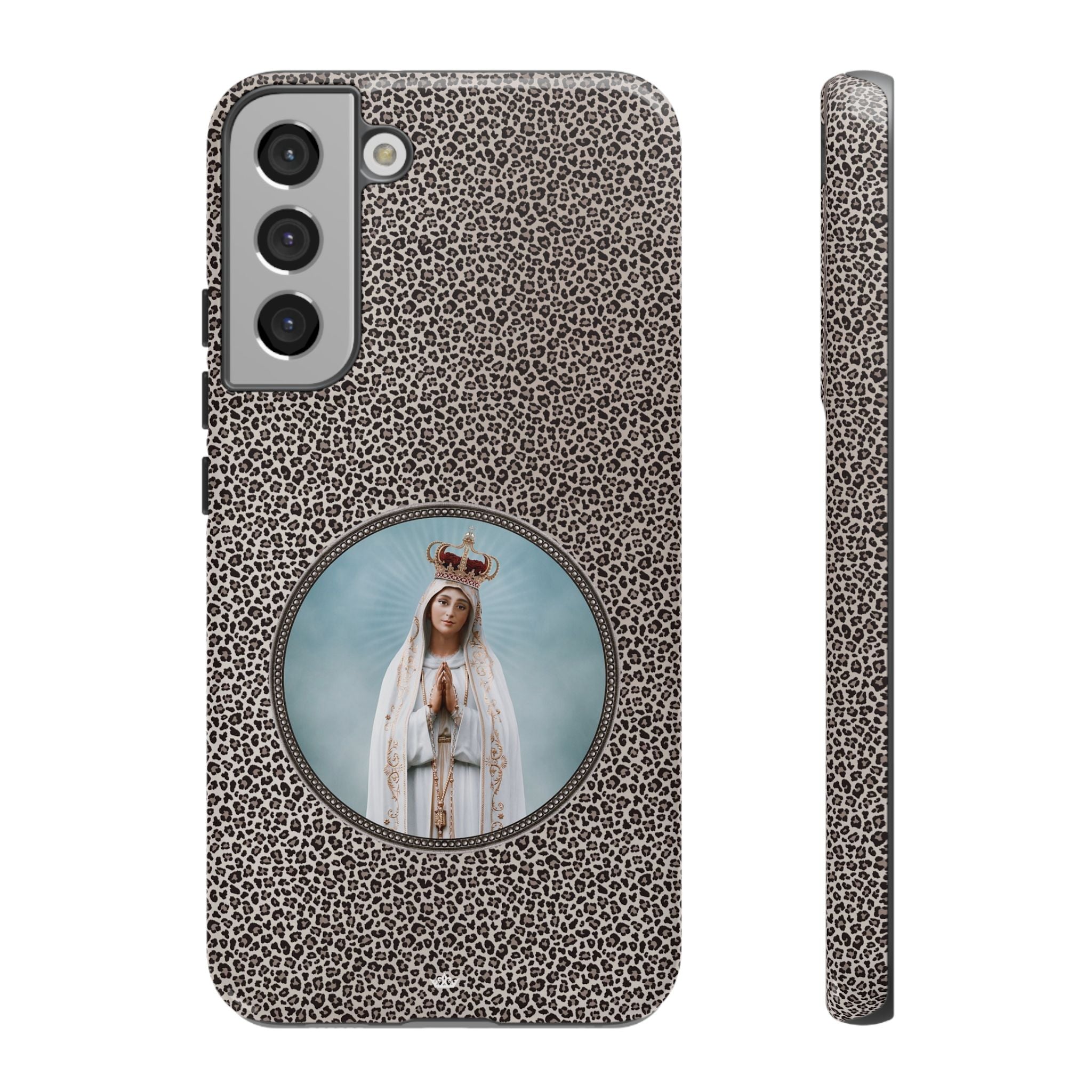 Our Lady of Fatima Hard Phone Case (Leopard) - VENXARA®