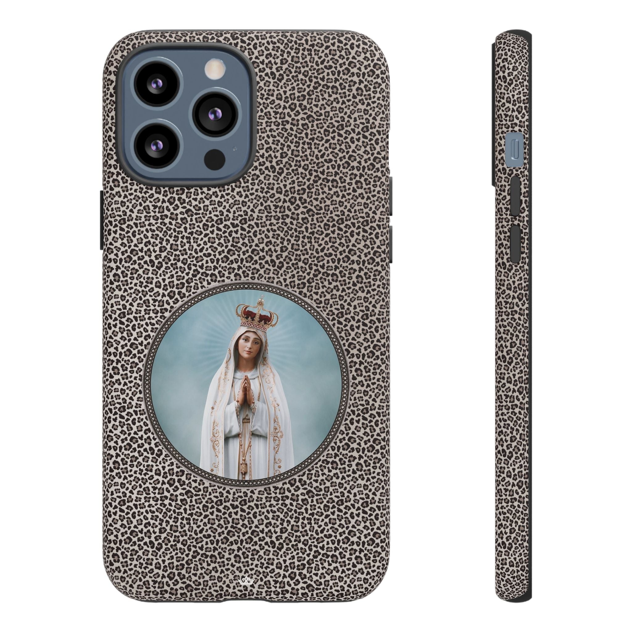 Our Lady of Fatima Hard Phone Case (Leopard) - VENXARA®