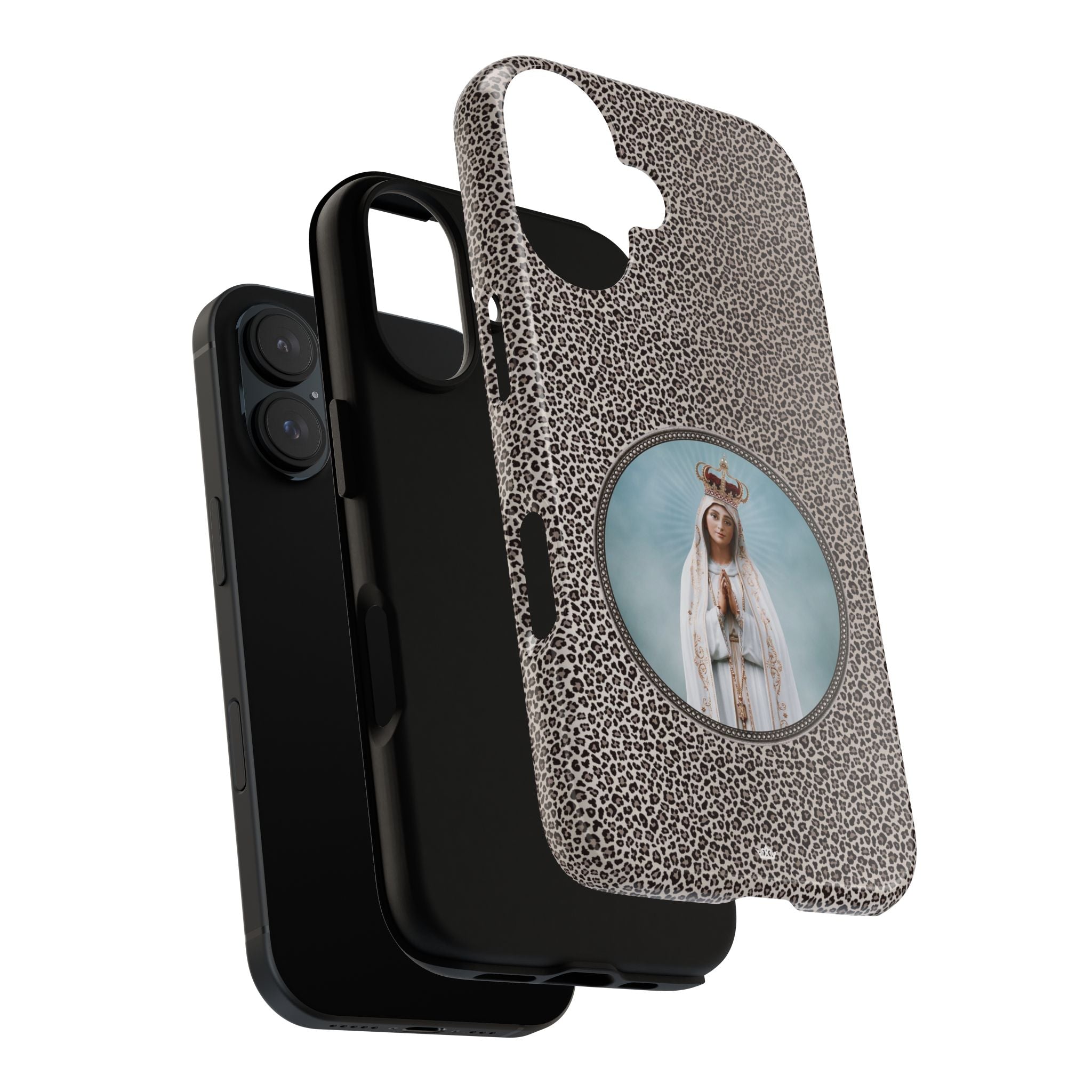 Our Lady of Fatima Hard Phone Case (Leopard) - VENXARA®