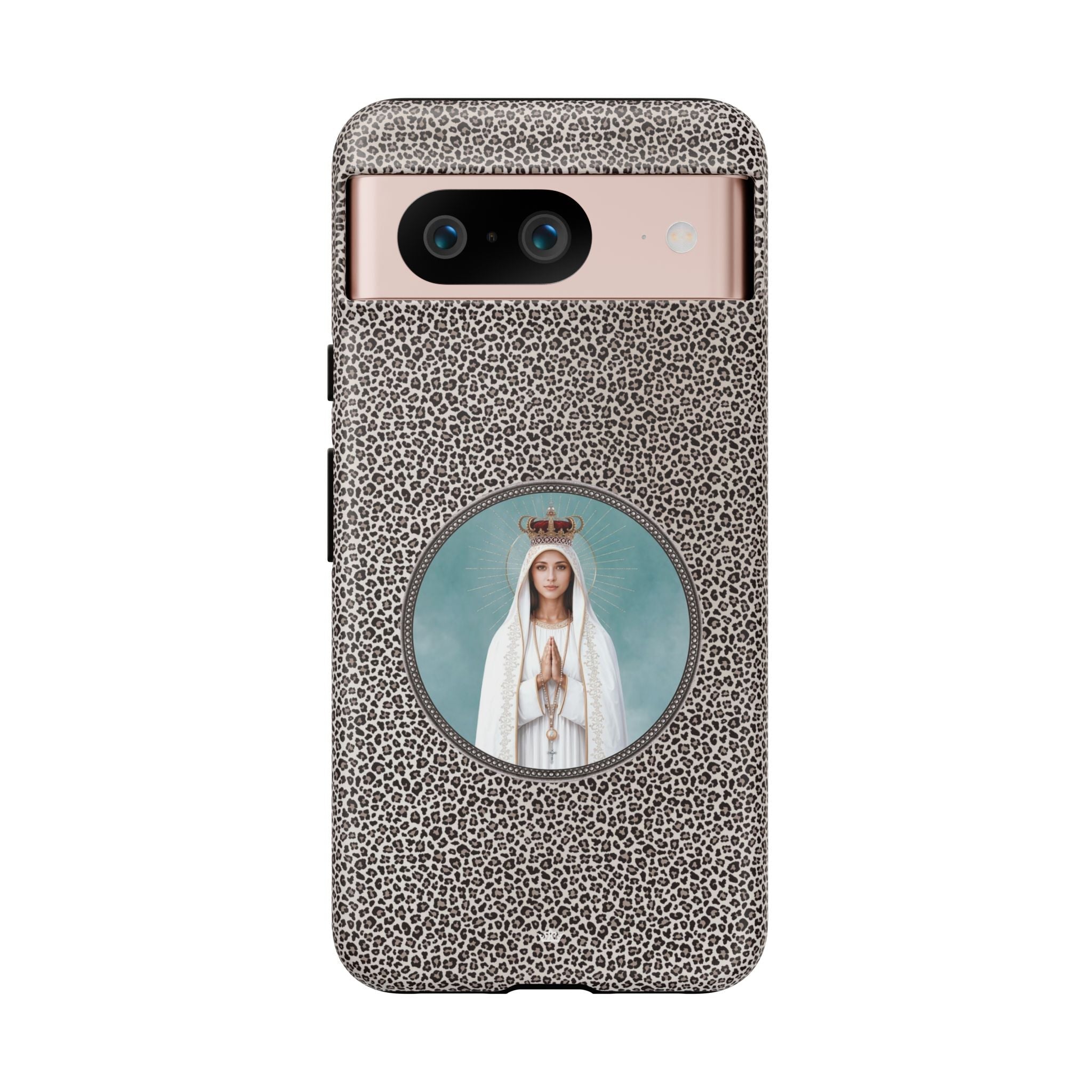 Our Lady of Fatima Hard Phone Case (Leopard) - Venxara
