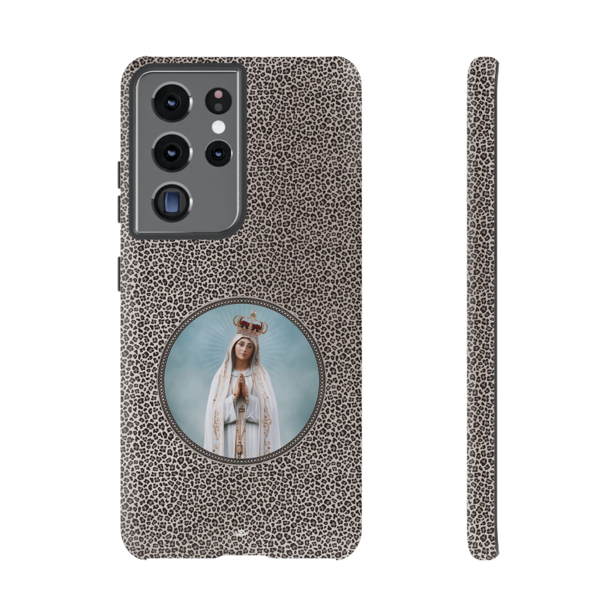 Our Lady of Fatima Hard Phone Case (Leopard) - VENXARA®