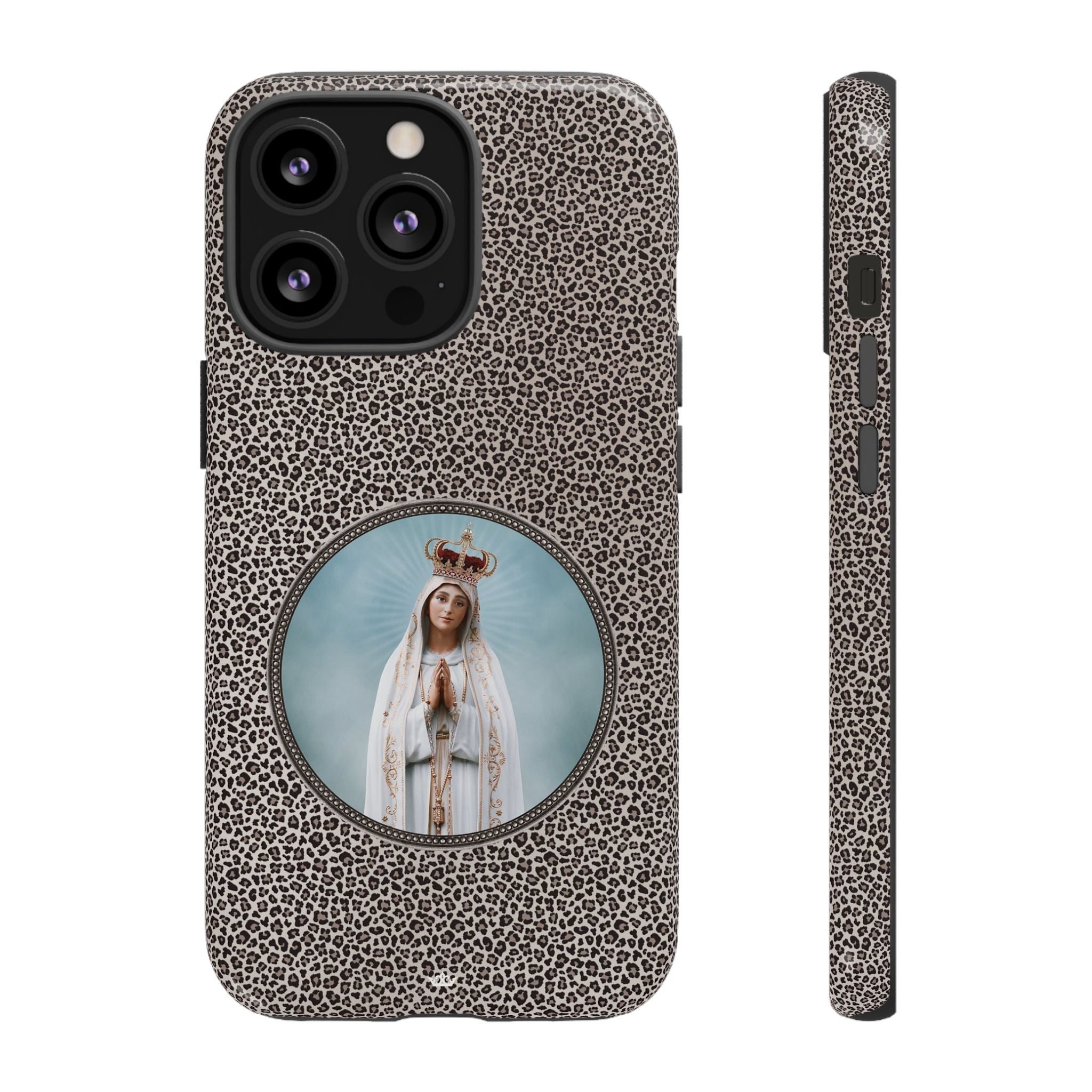 Our Lady of Fatima Hard Phone Case (Leopard) - VENXARA®