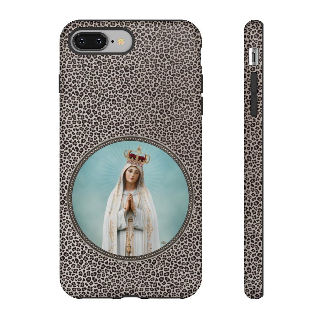 Our Lady of Fatima Hard Phone Case (Leopard) - VENXARA®