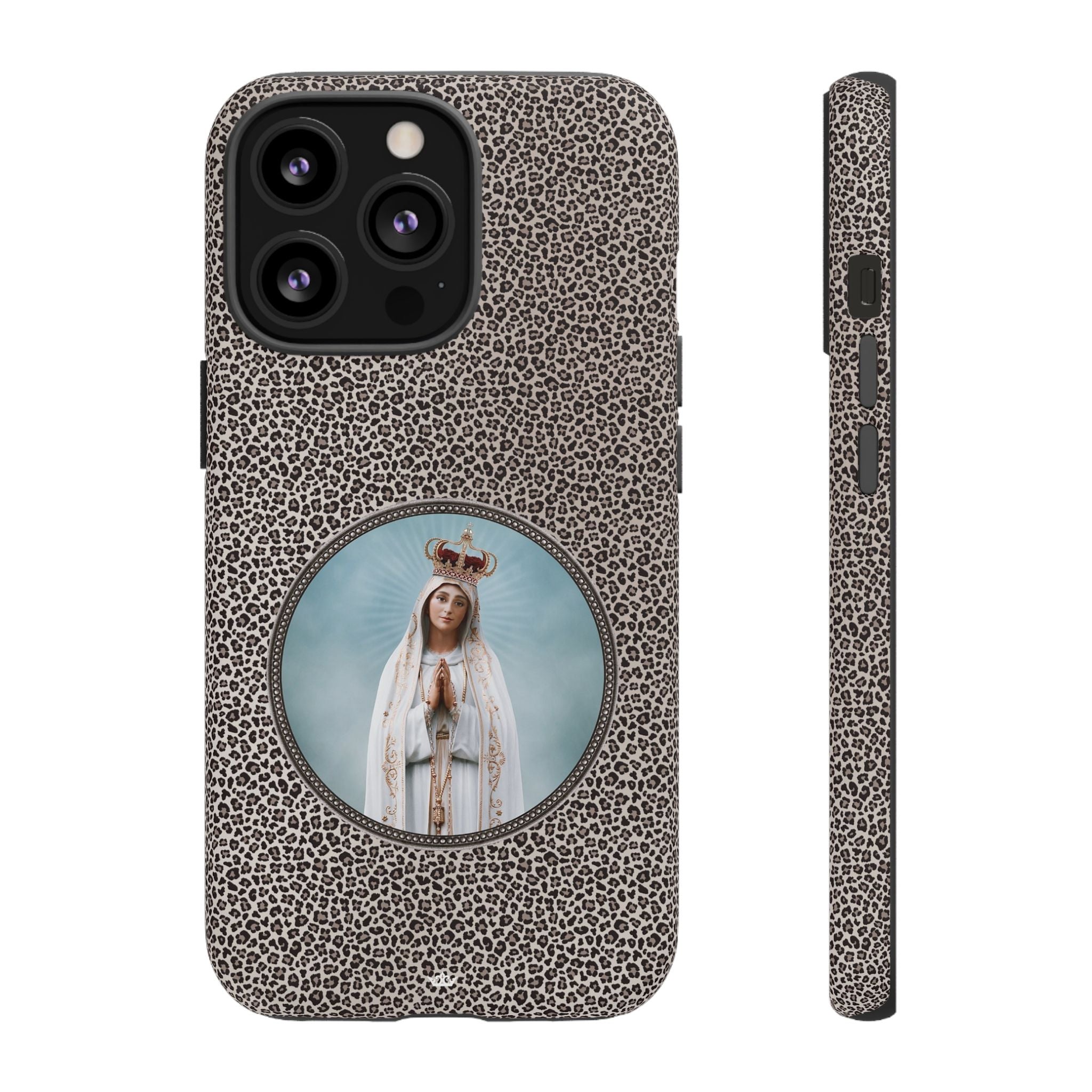 Our Lady of Fatima Hard Phone Case (Leopard) - VENXARA®