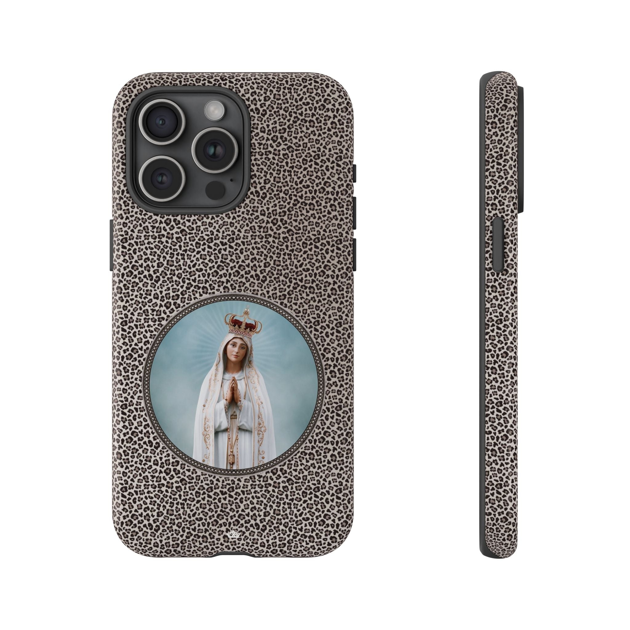 Our Lady of Fatima Hard Phone Case (Leopard) - VENXARA®
