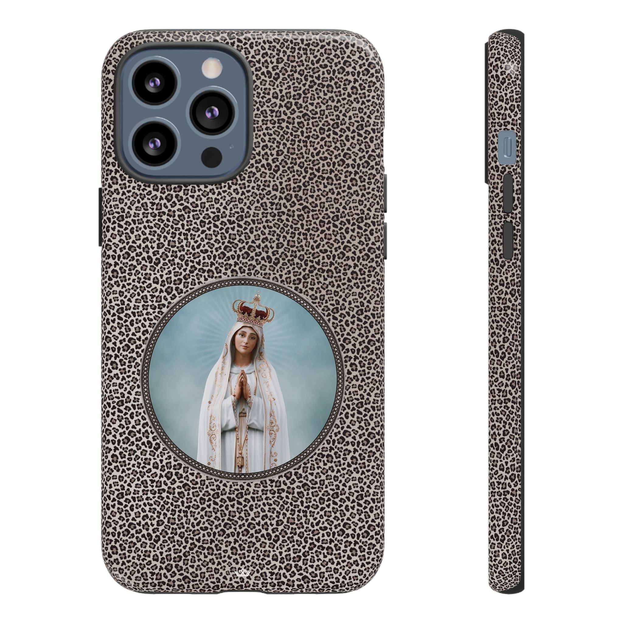 Our Lady of Fatima Hard Phone Case (Leopard) - VENXARA®