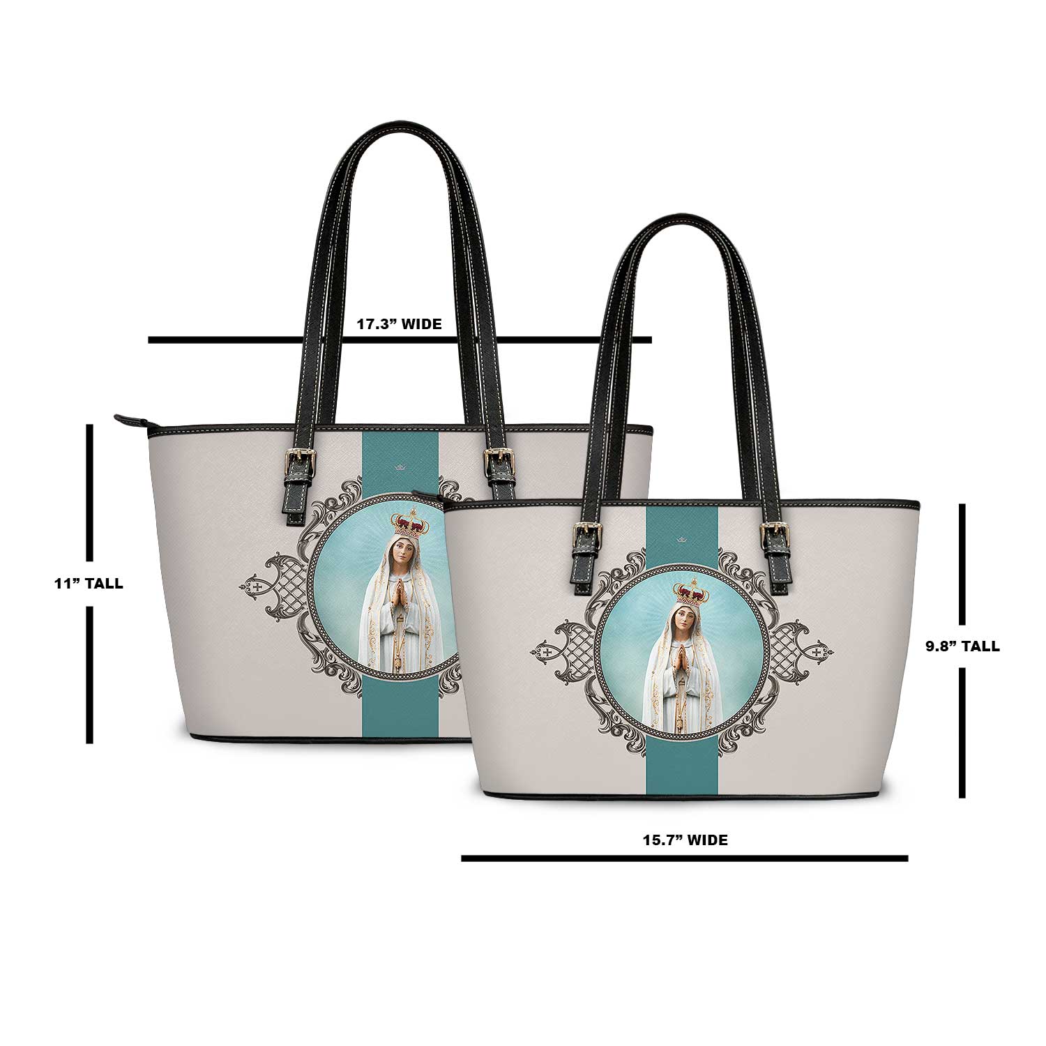 Our Lady of Fatima Medallion Tote Bag (Sand) - VENXARA®