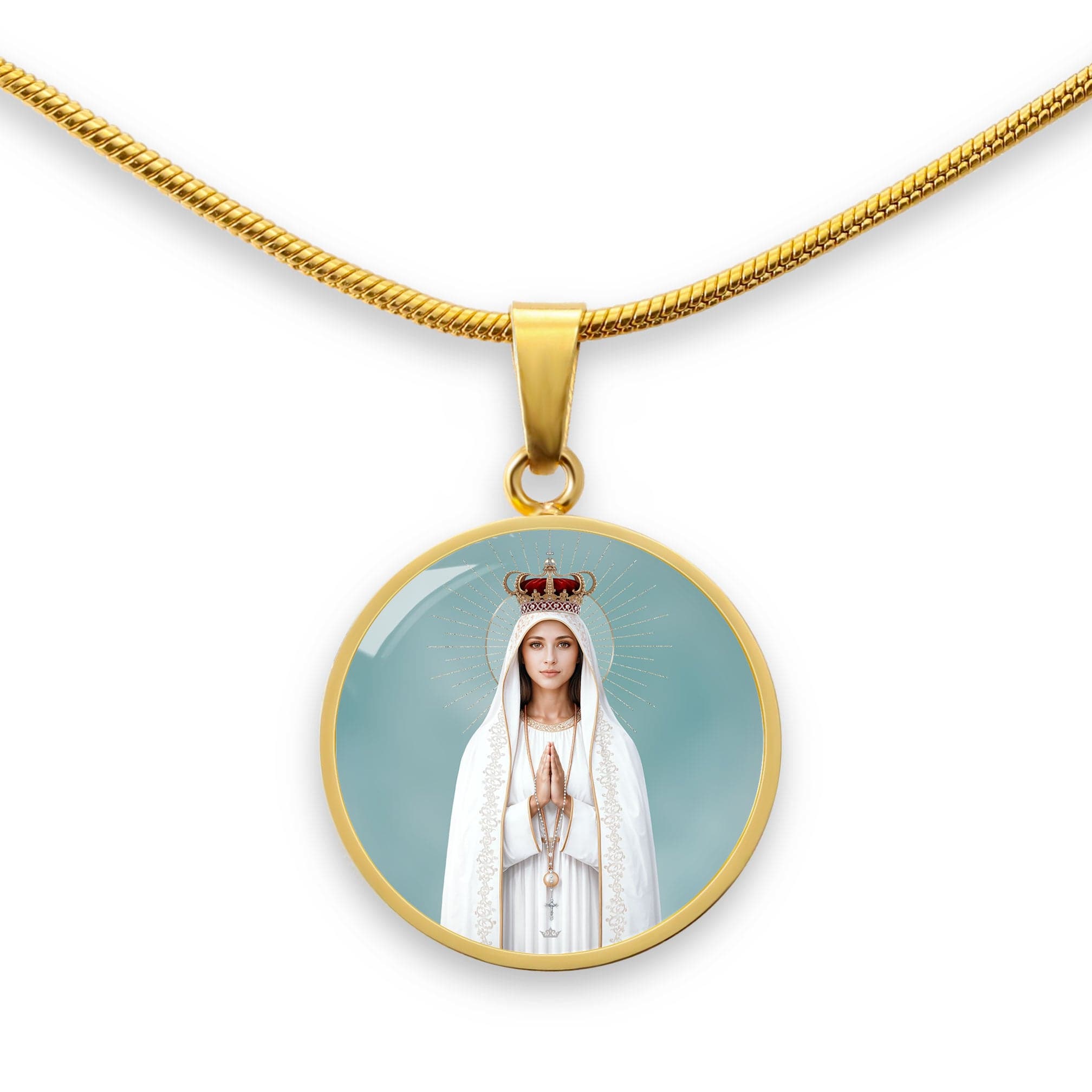 Our Lady of Fatima Pendant Necklace Copyright VENXARA