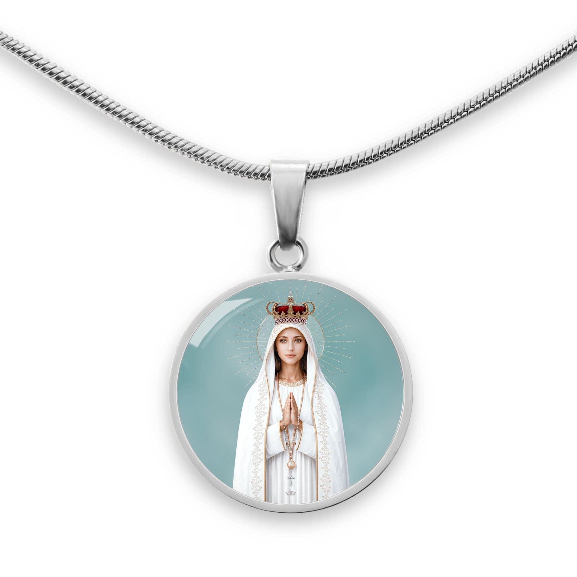 Our Lady of Fatima Pendant Necklace Copyright VENXARA