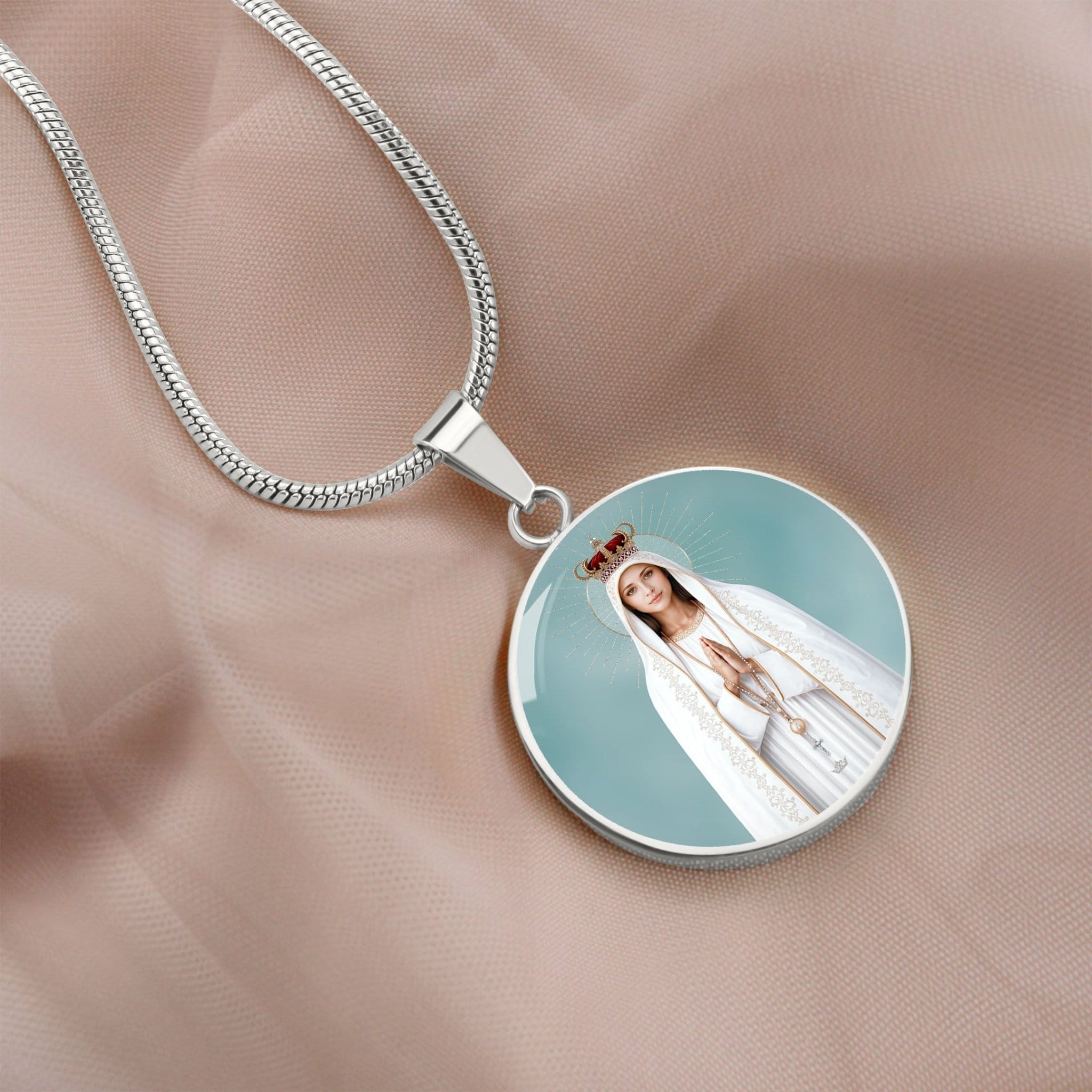Our Lady of Fatima Pendant Necklace Copyright VENXARA