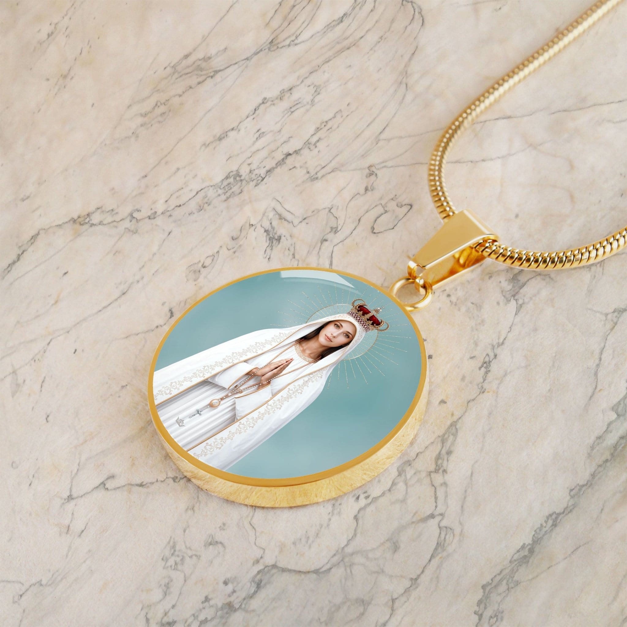 Our Lady of Fatima Pendant Necklace Copyright VENXARA