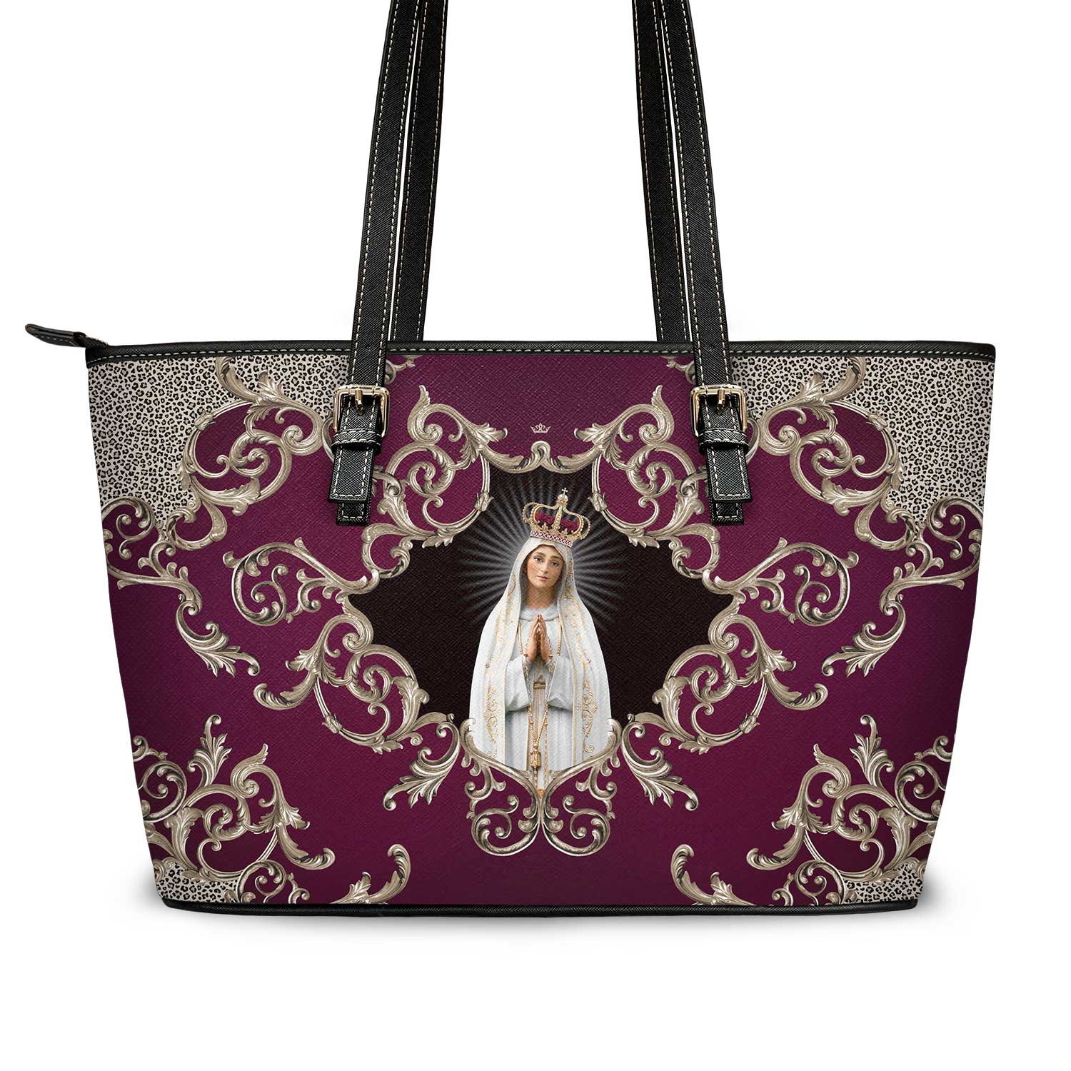 Our Lady of Fatima Tote Bag (Baroque Mahogany) - VENXARA®