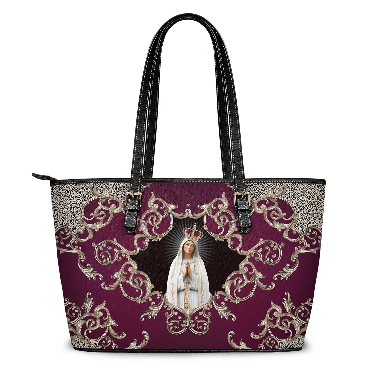 Our Lady of Fatima Tote Bag (Baroque Mahogany) - VENXARA®